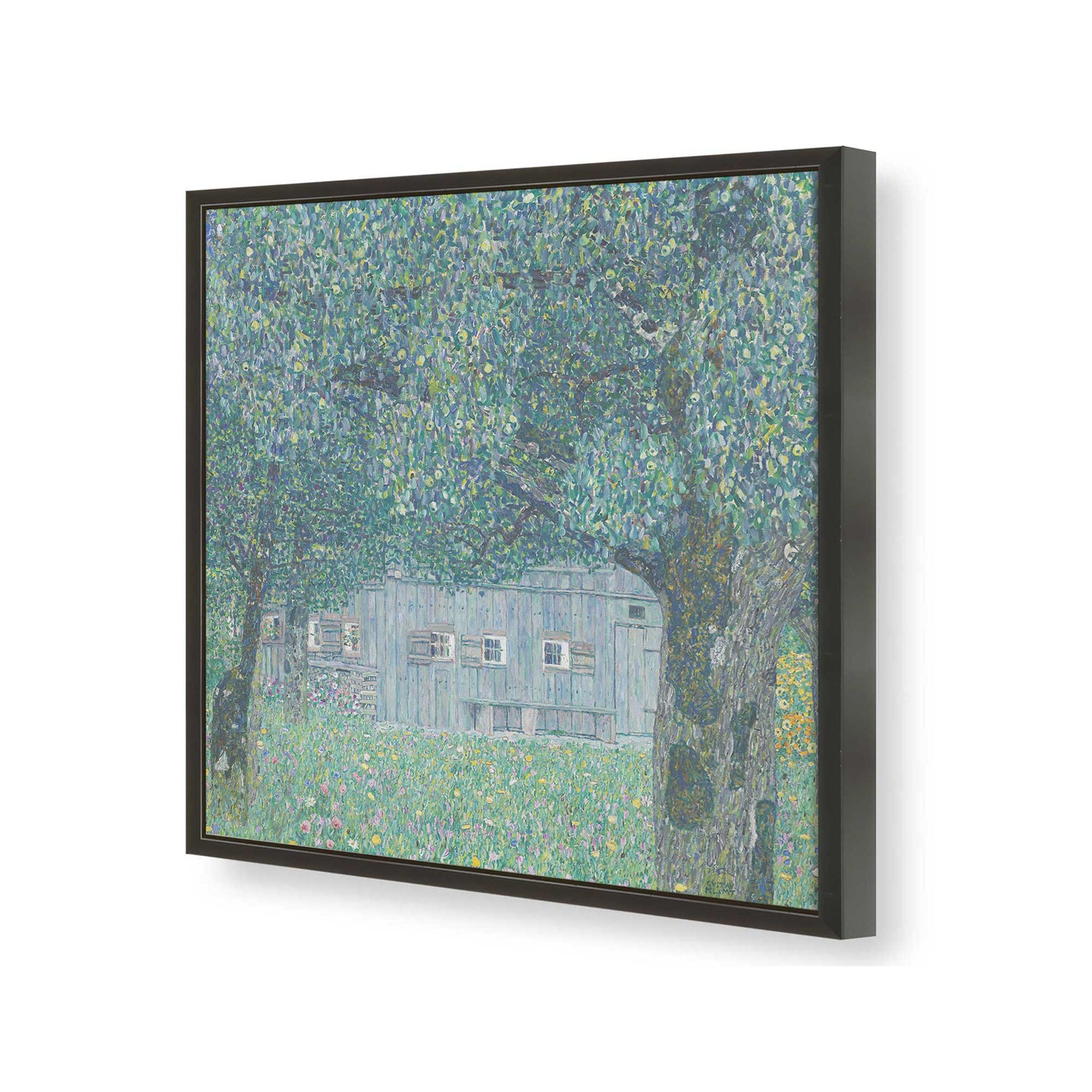 [Color:Satin Black], Picture of art in a Satin Black frame of the corner