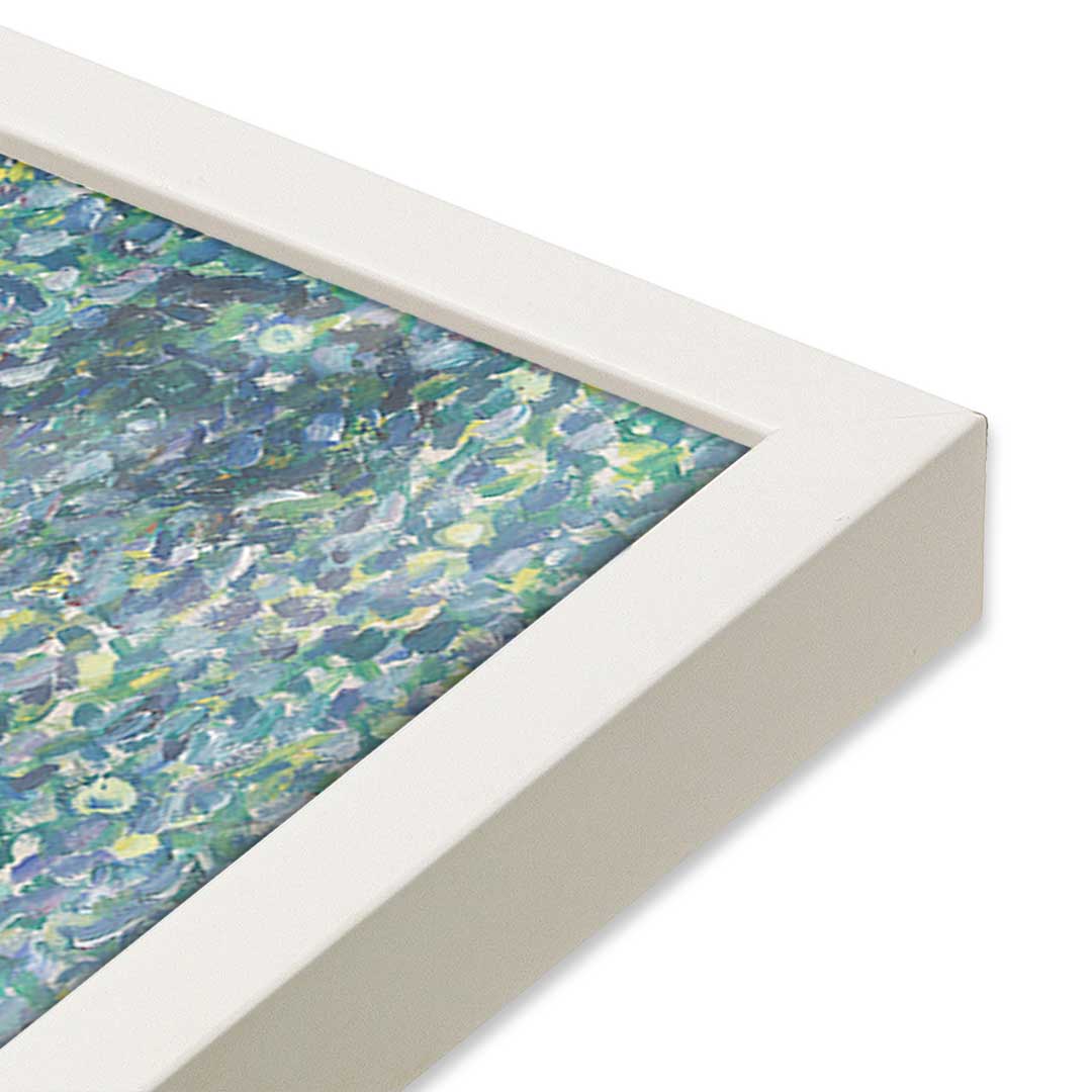 [Color:Opaque White], Picture of art in a Opaque White frame at an angle