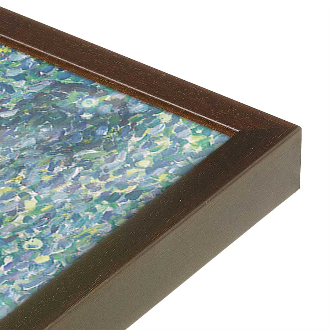 [Color:Espresso], Picture of art in a Espresso frame at an angle