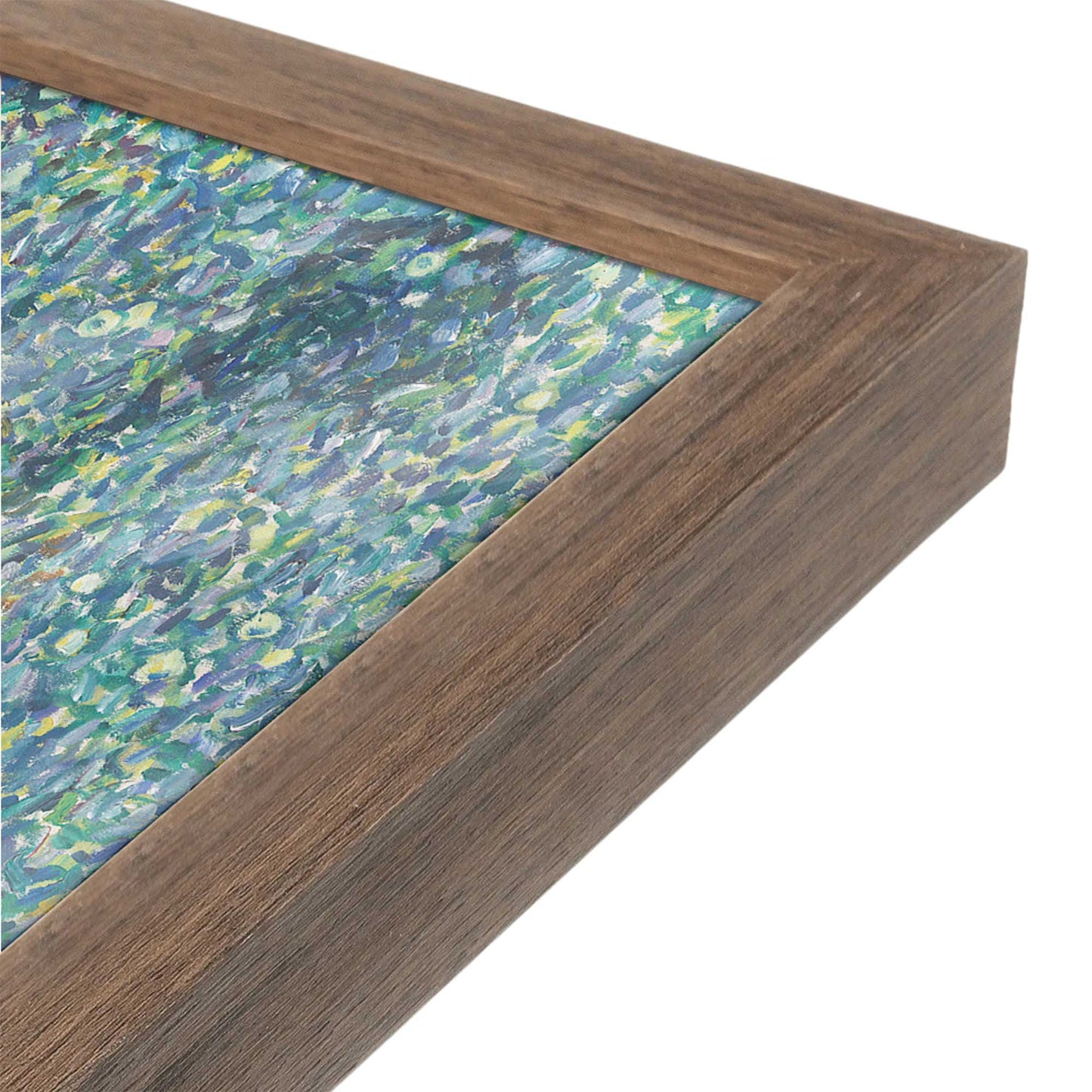 [Color:Walnut], Picture of art in a Walnut frame at an angle
