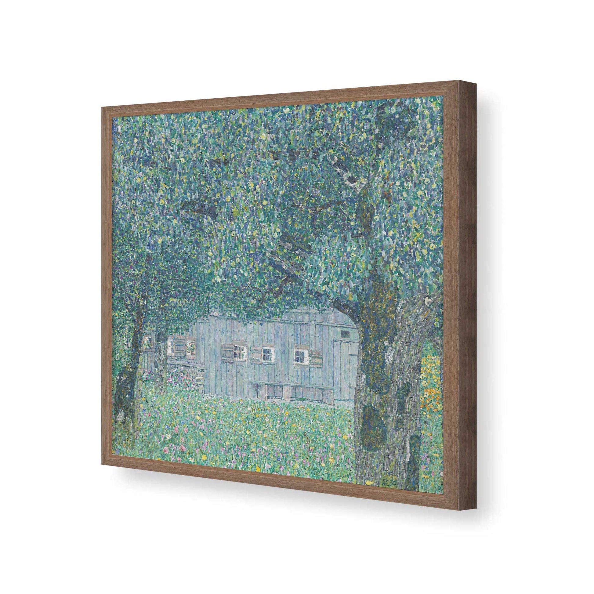 [Color:Walnut], Picture of art in a Walnut frame of the corner