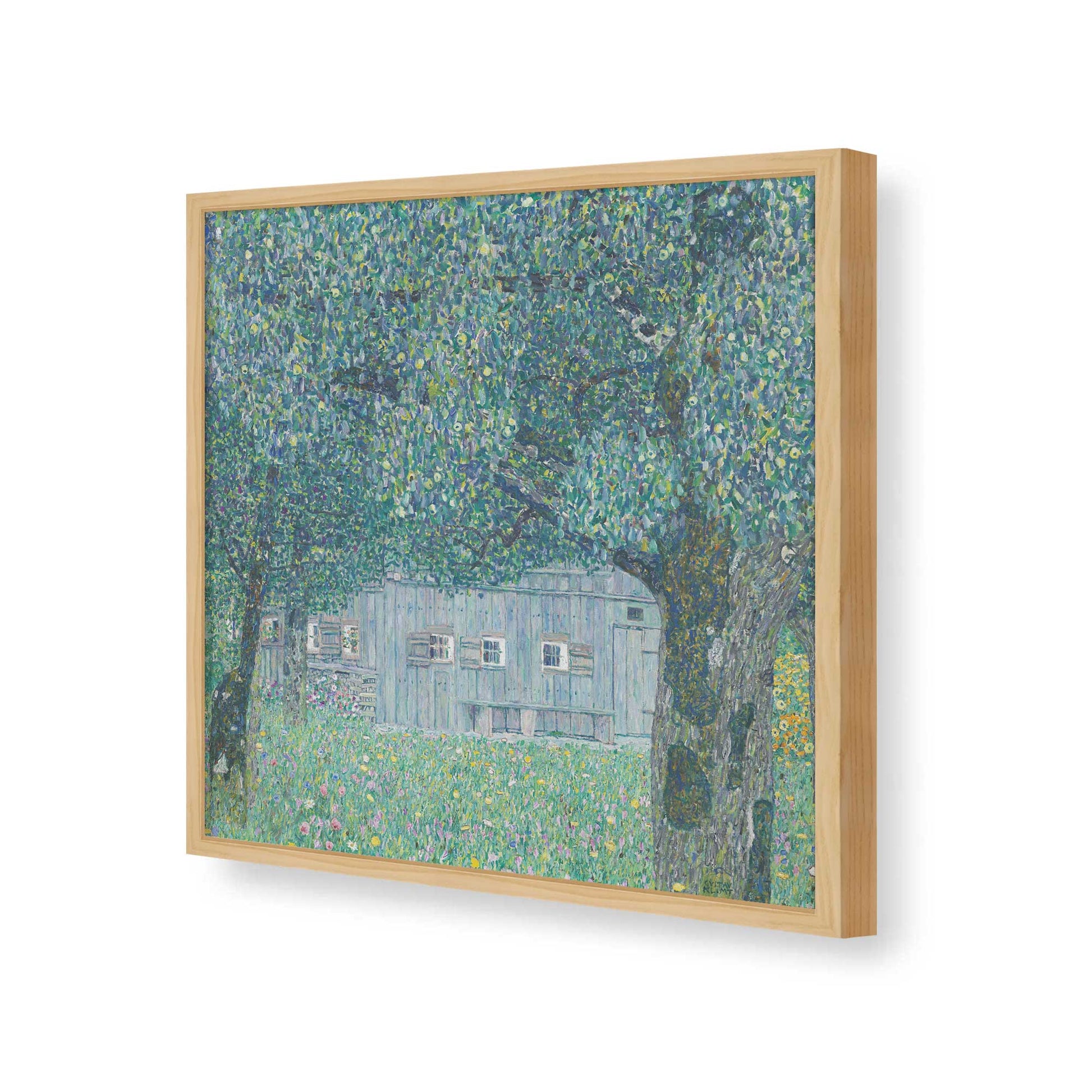 [Color:American Maple], Picture of art in a American Maple frame of the corner