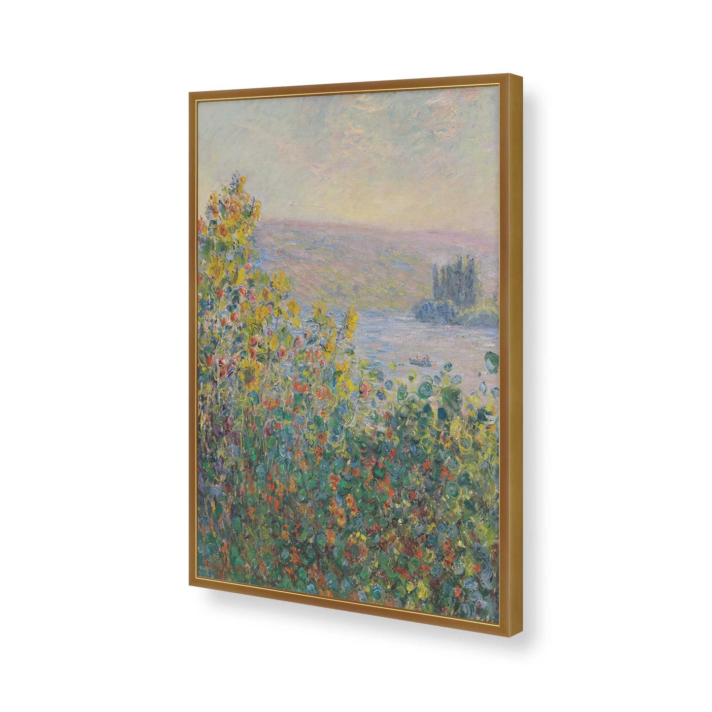 [Color:Polished Gold], Picture of art in a Polished Gold frame of the corner