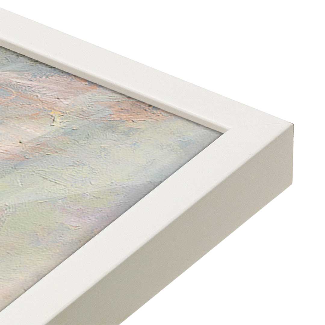 [Color:Opaque White], Picture of art in a Opaque White frame at an angle