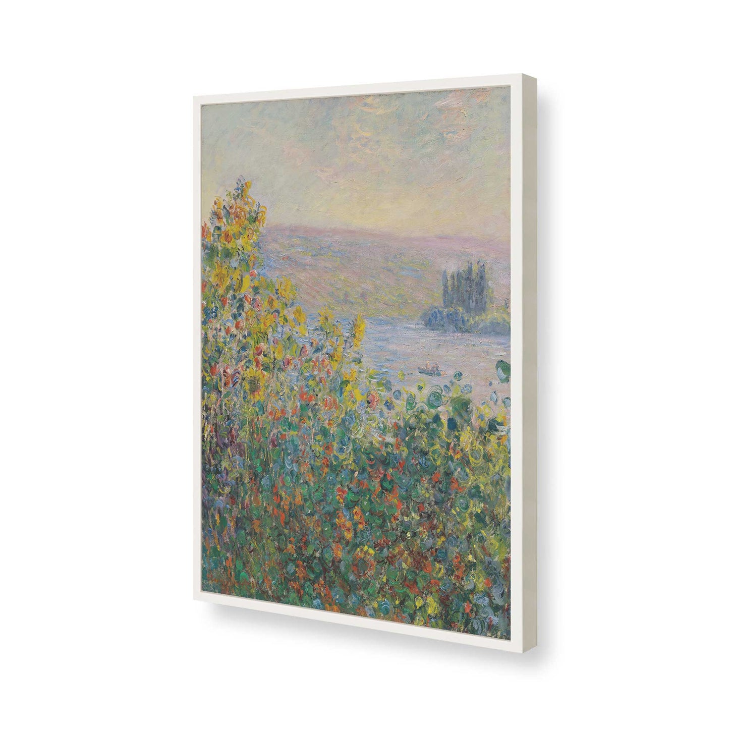 [Color:Opaque White], Picture of art in a Opaque White frame of the corner