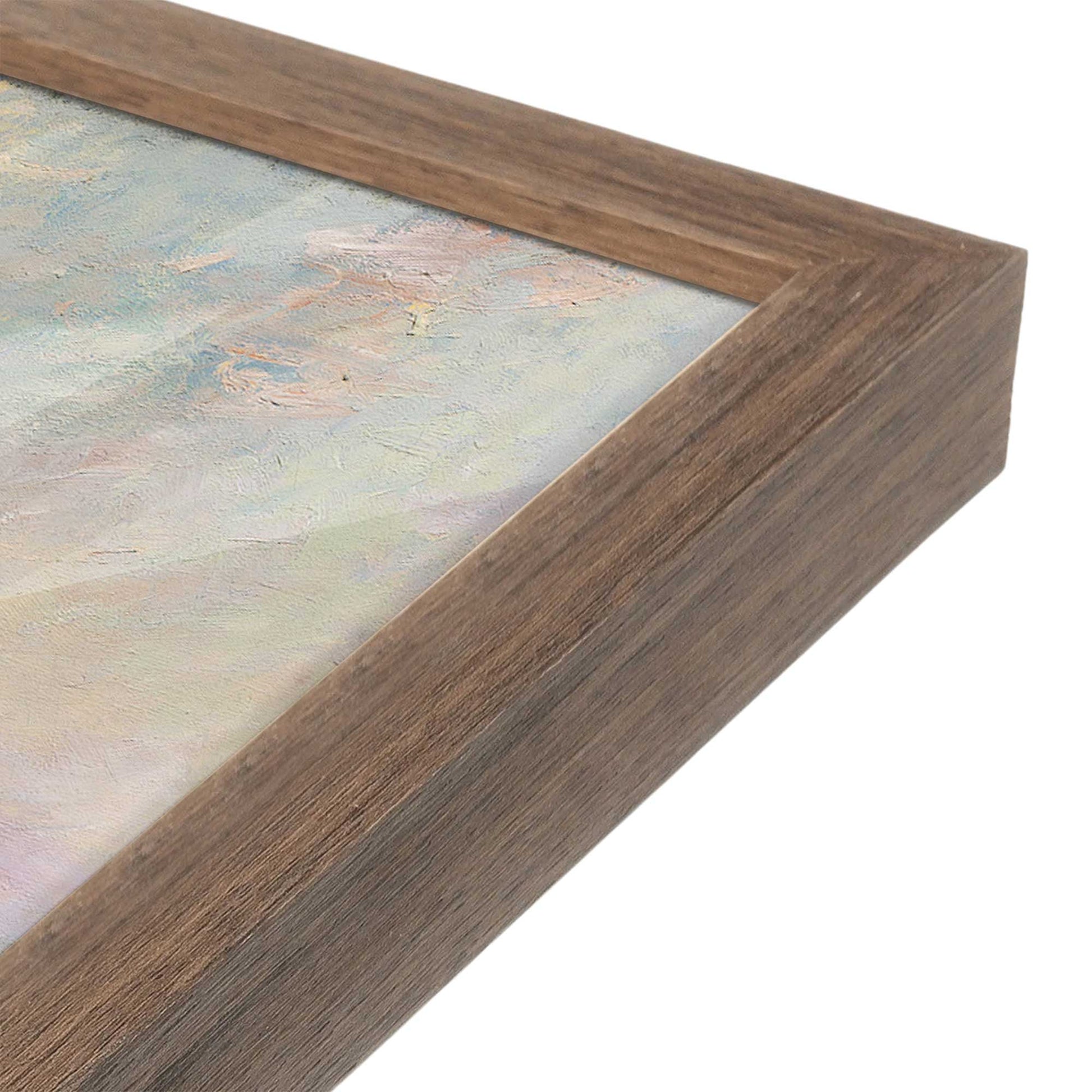 [Color:Walnut], Picture of art in a Walnut frame at an angle