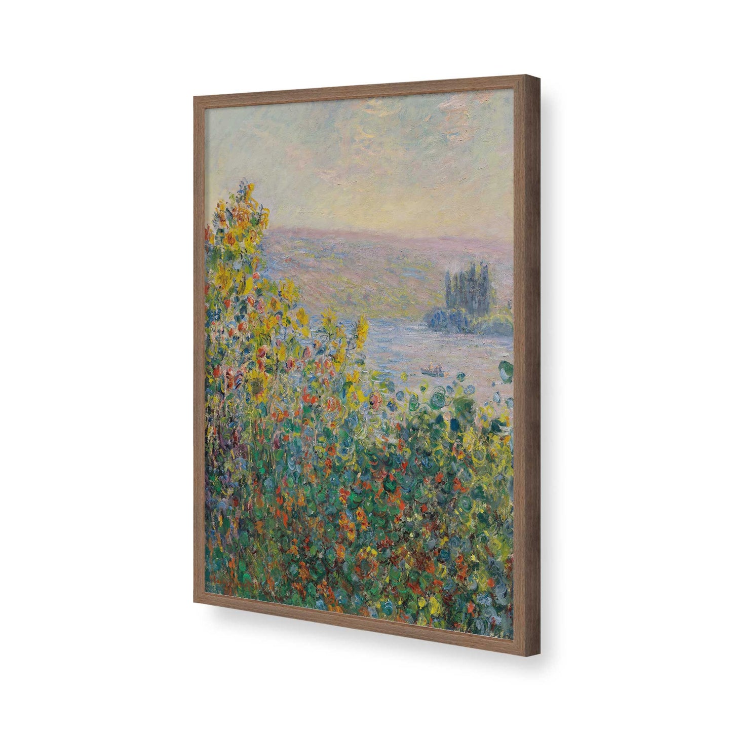 [Color:Walnut], Picture of art in a Walnut frame of the corner