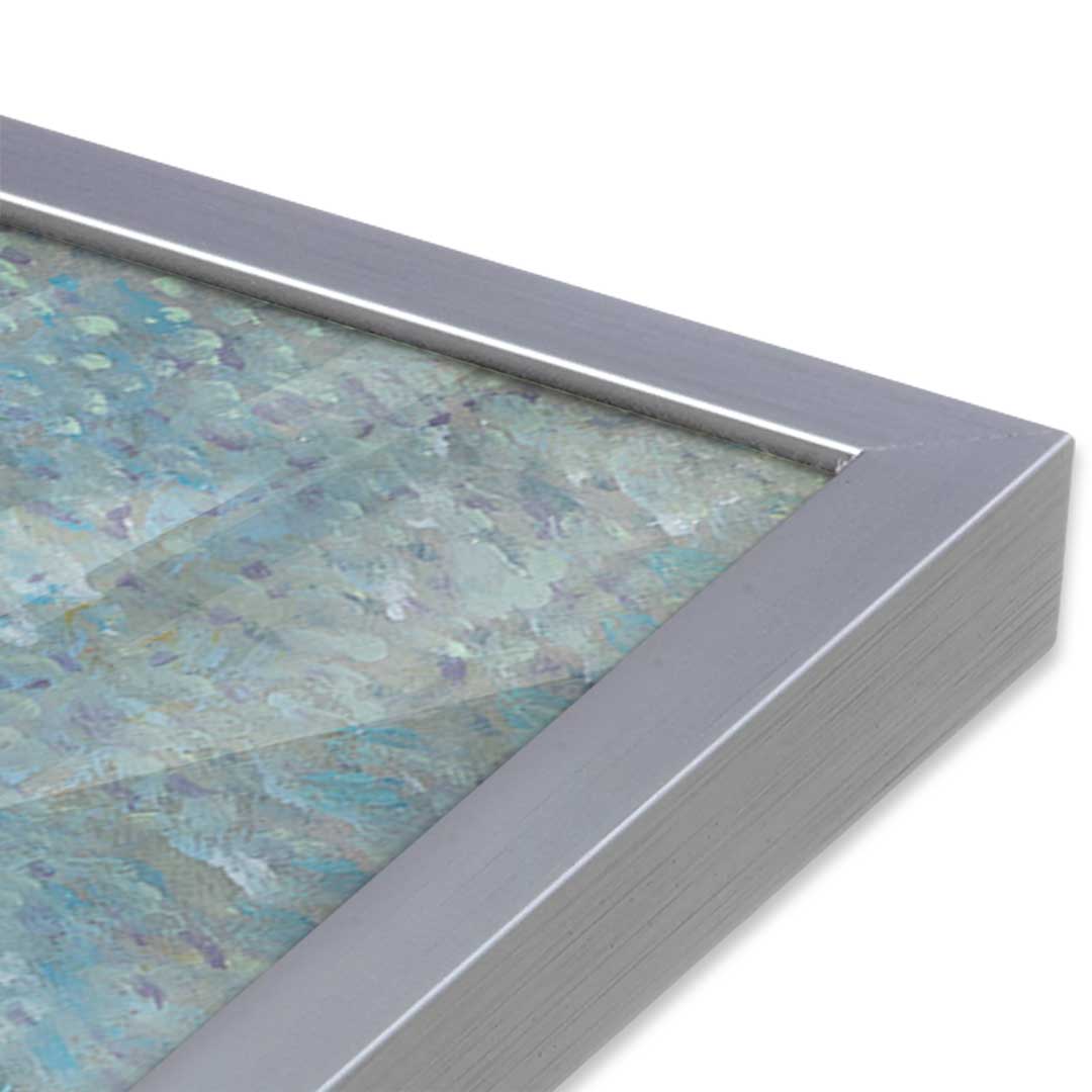 [Color:Polished Chrome], Picture of art in a Polished Chrome frame at an angle