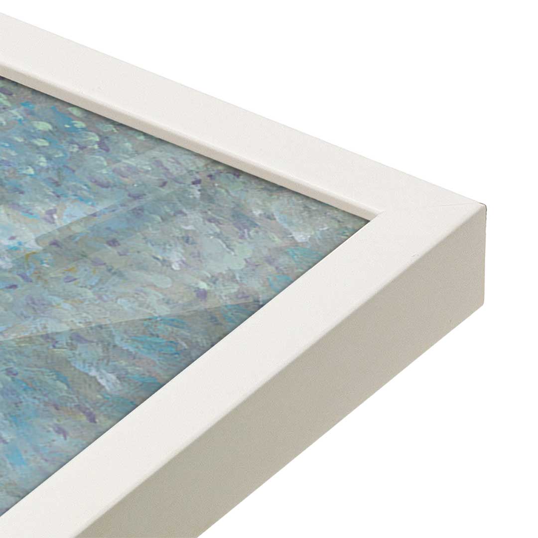 [Color:Opaque White], Picture of art in a Opaque White frame at an angle