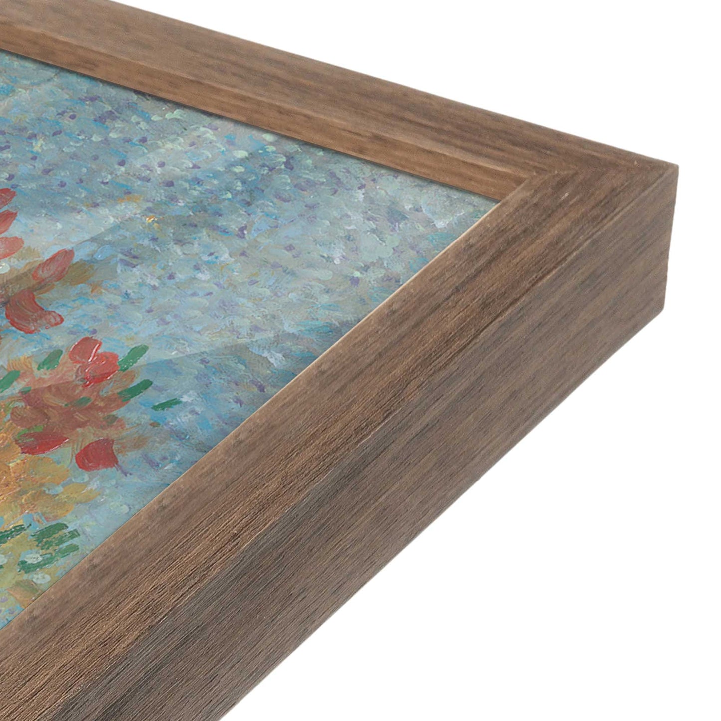 [Color:Walnut], Picture of art in a Walnut frame at an angle