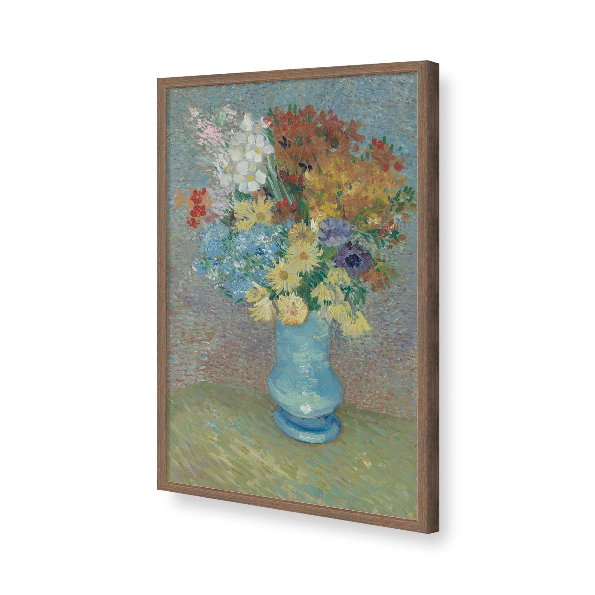 [Color:Walnut], Picture of art in a Walnut frame of the corner