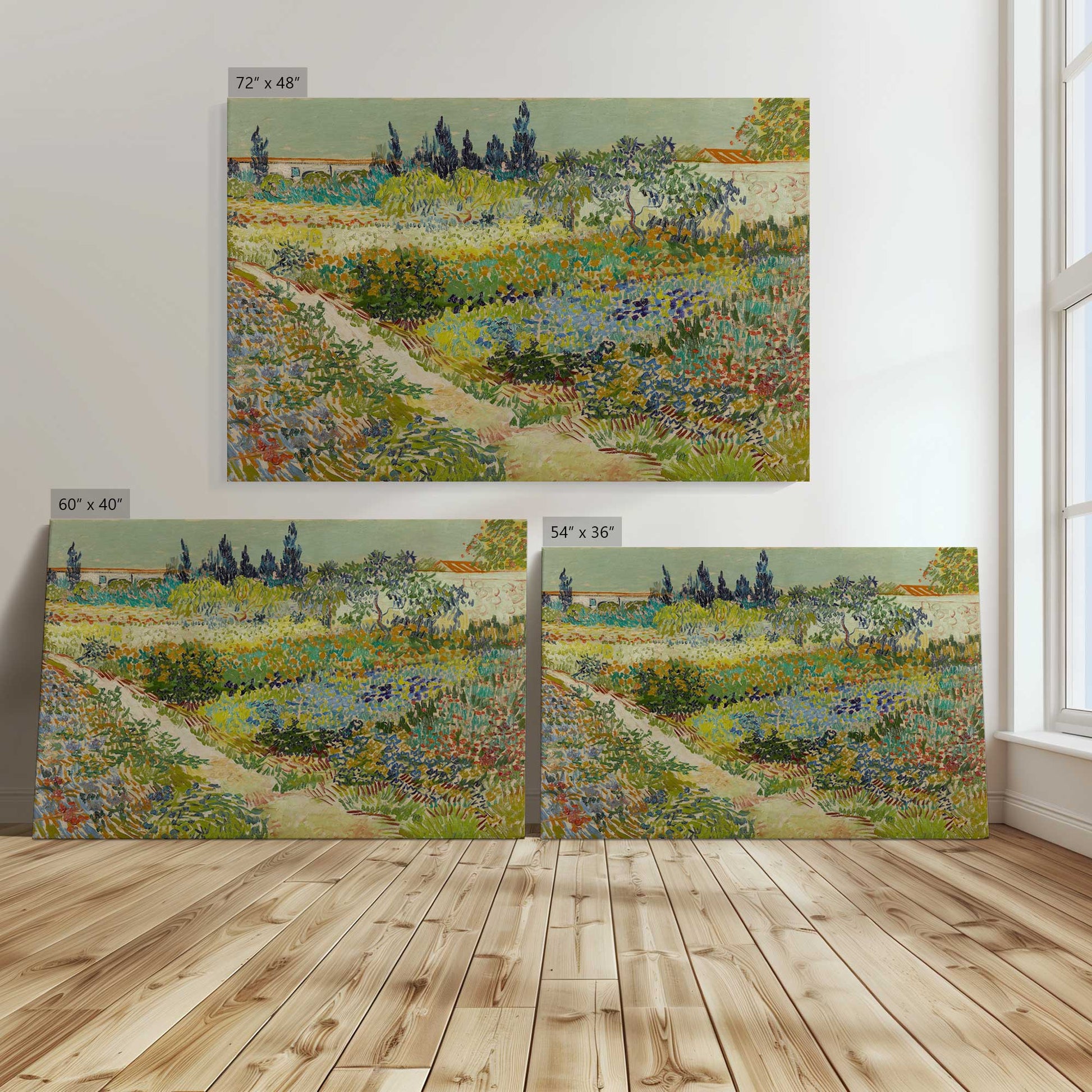 [Color:Stretched Canvas], Image showing the size comparisons