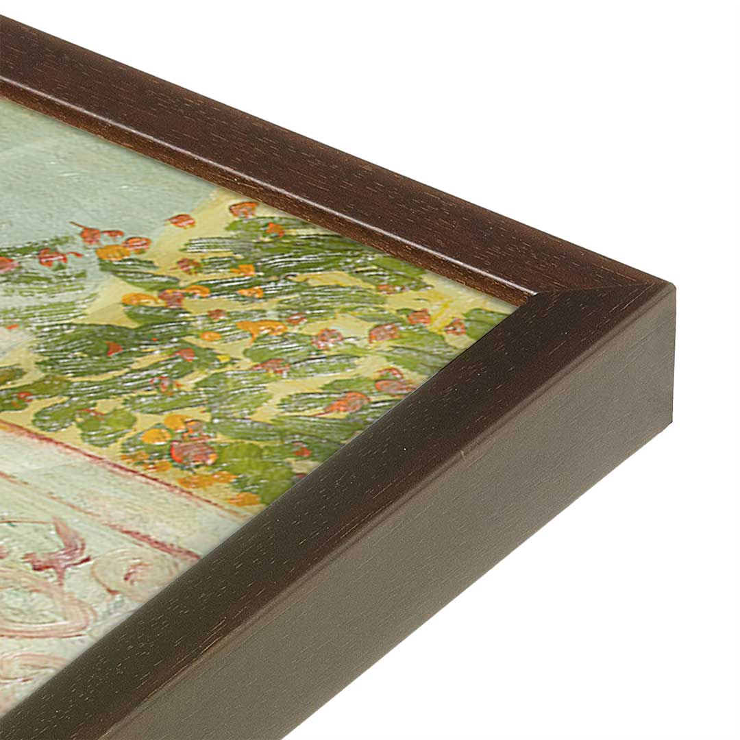 [Color:Belvinder Brown], Picture of art in a Belvinder Brown frame at an angle