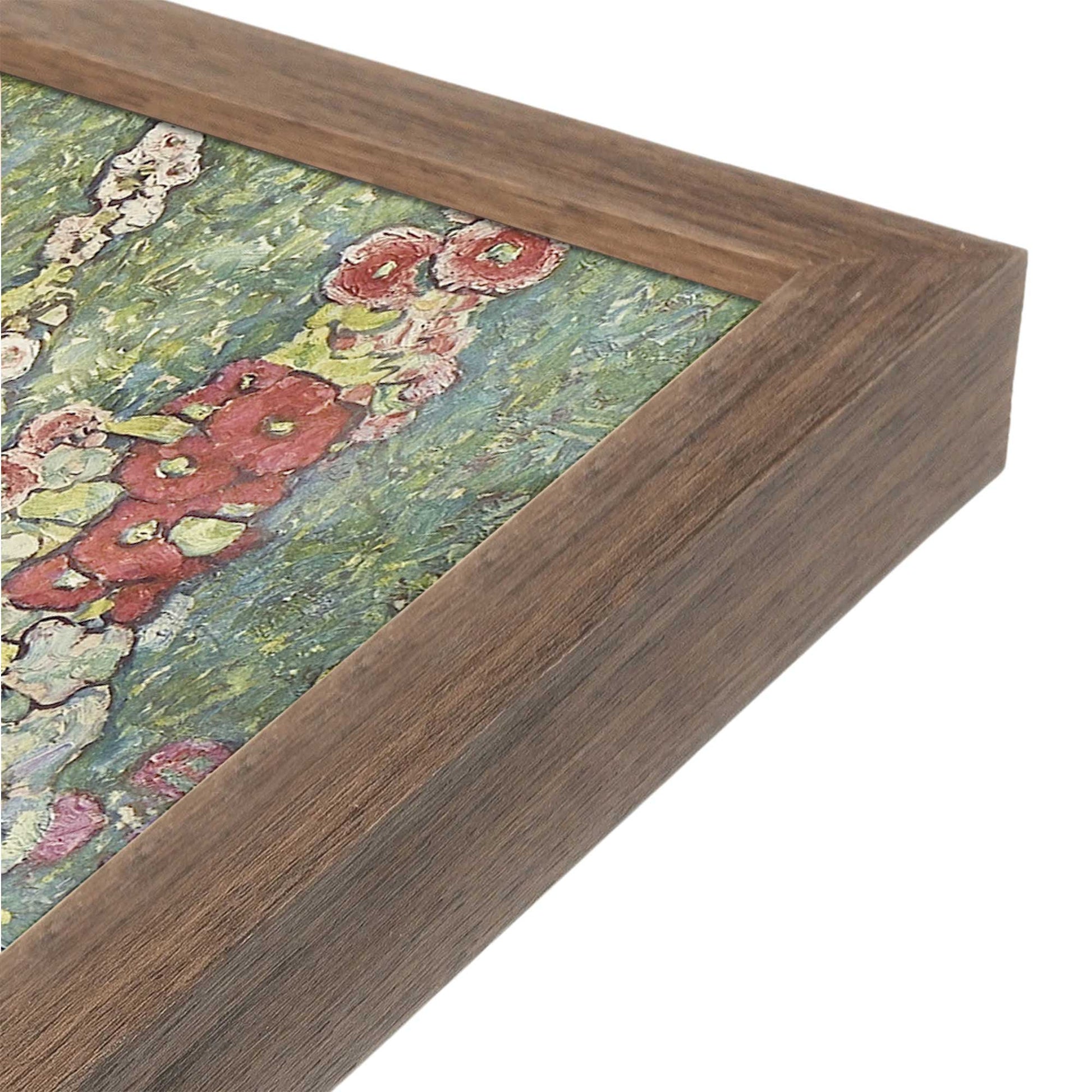 [Color:Walnut], Picture of art in a Walnut frame at an angle