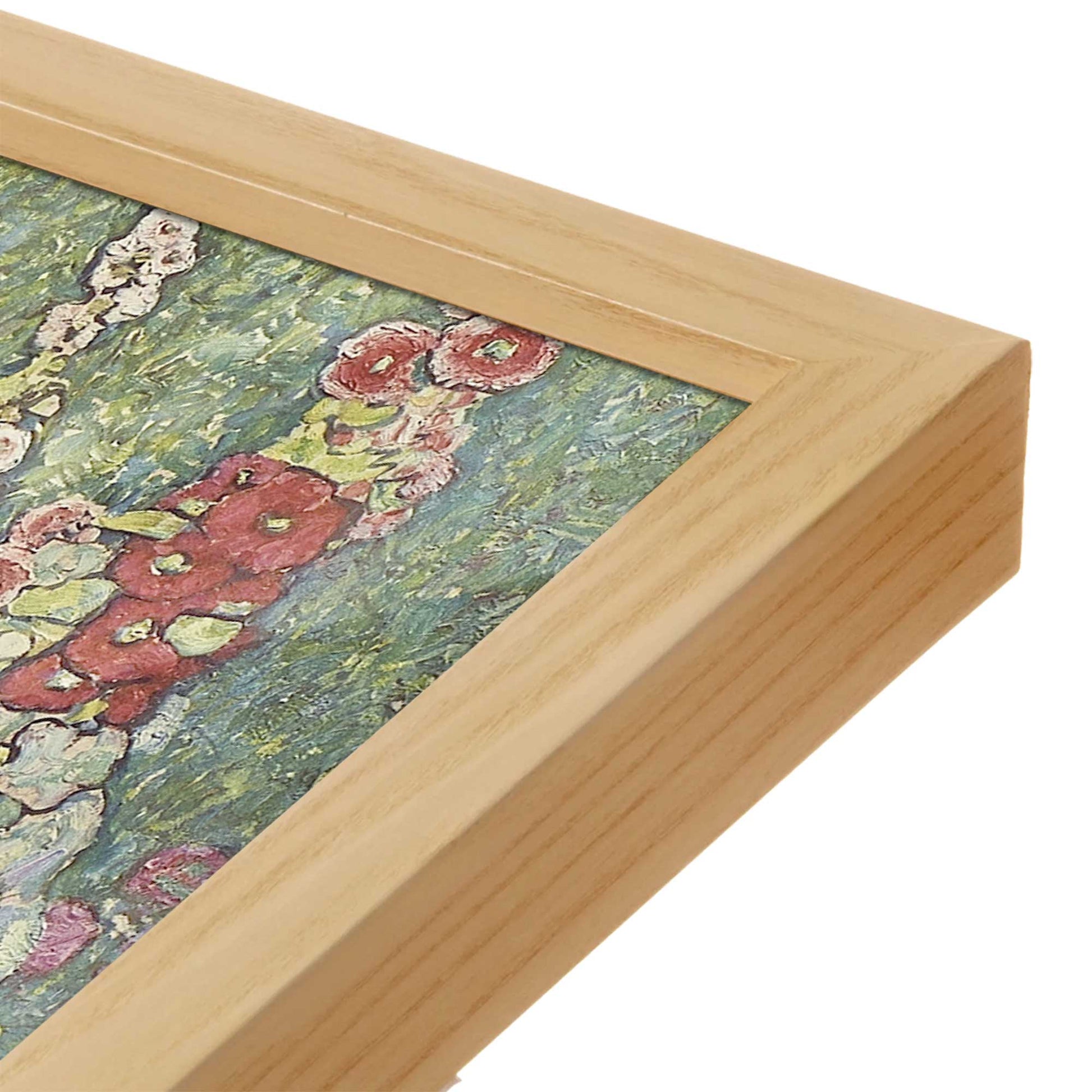 [Color:American Maple], Picture of art in a American Maple frame at an angle