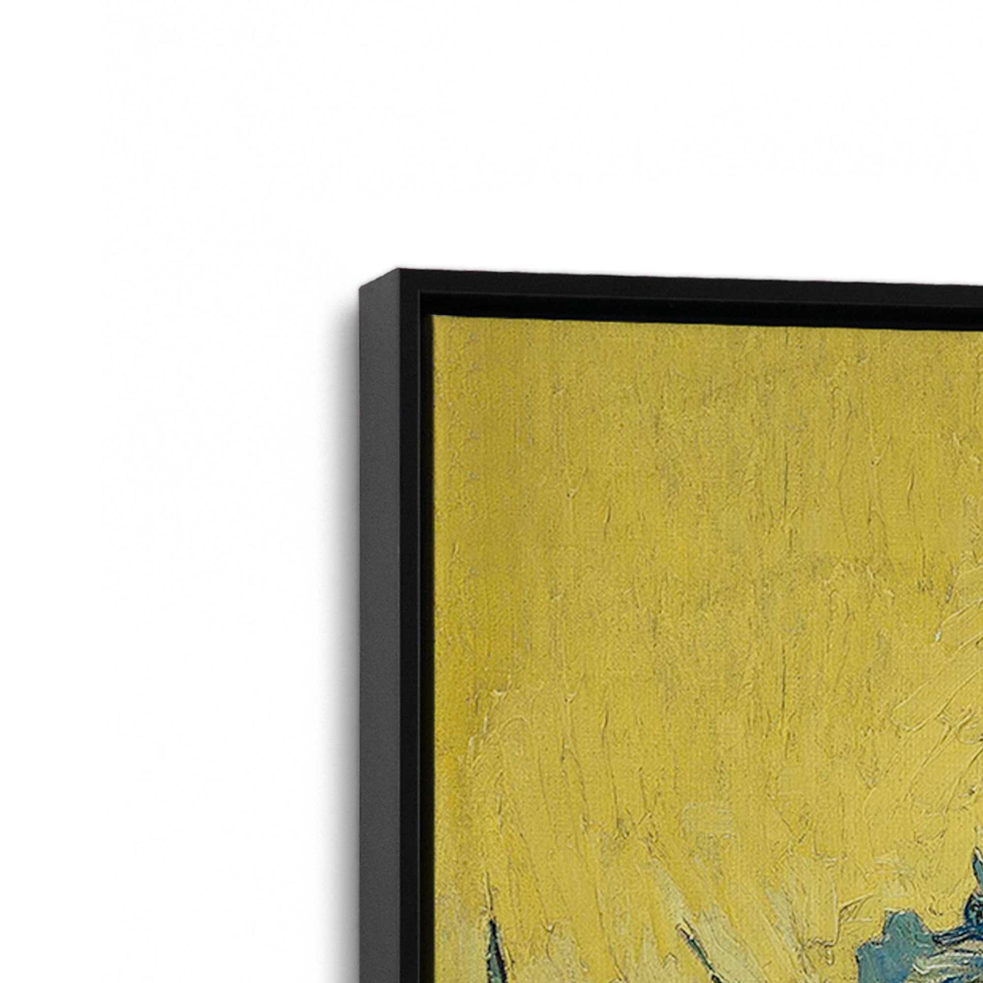 [Color:Satin Black], Picture of art in a Satin Black frame at an angle