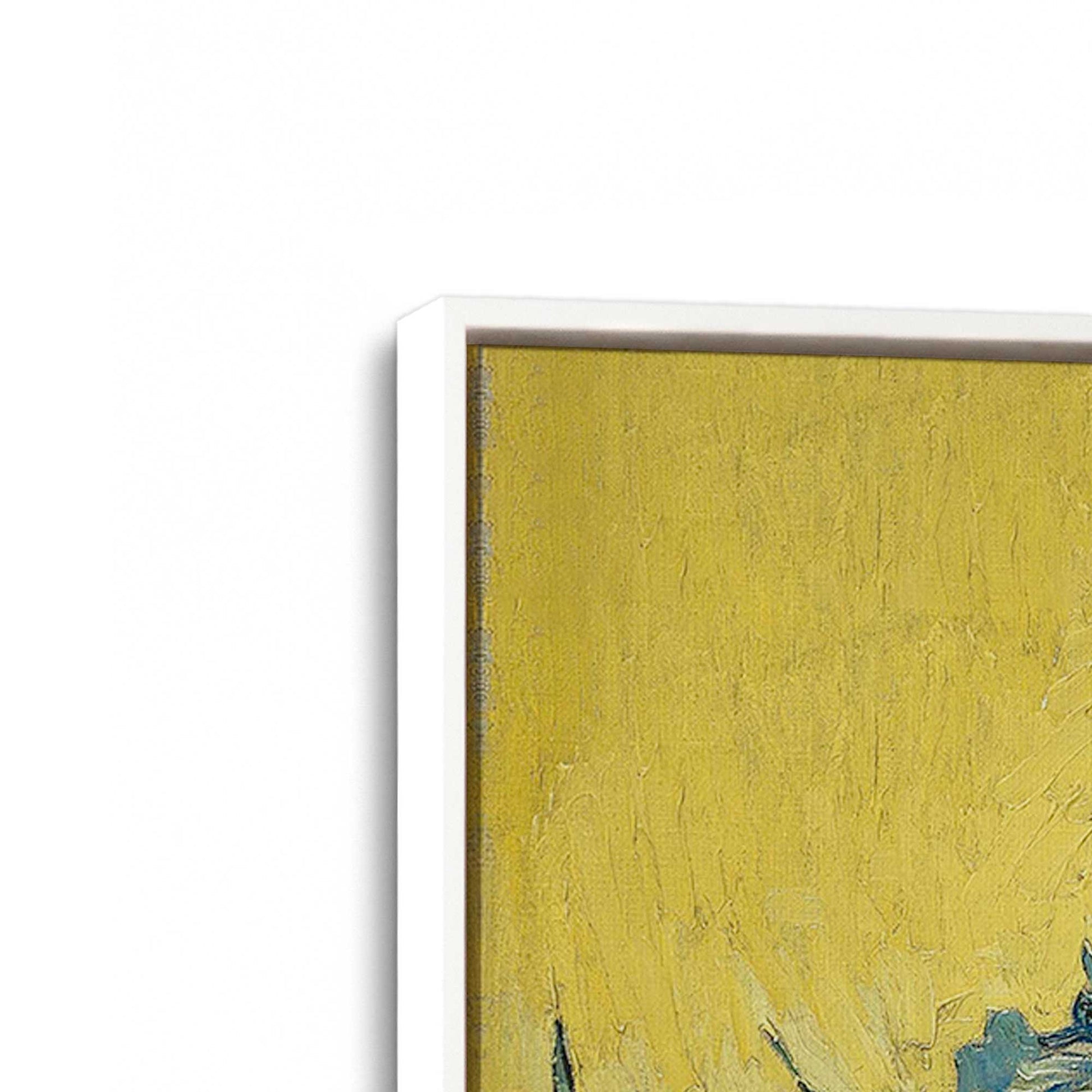 [Color:Opaque White], Picture of art in a White frame at an angle
