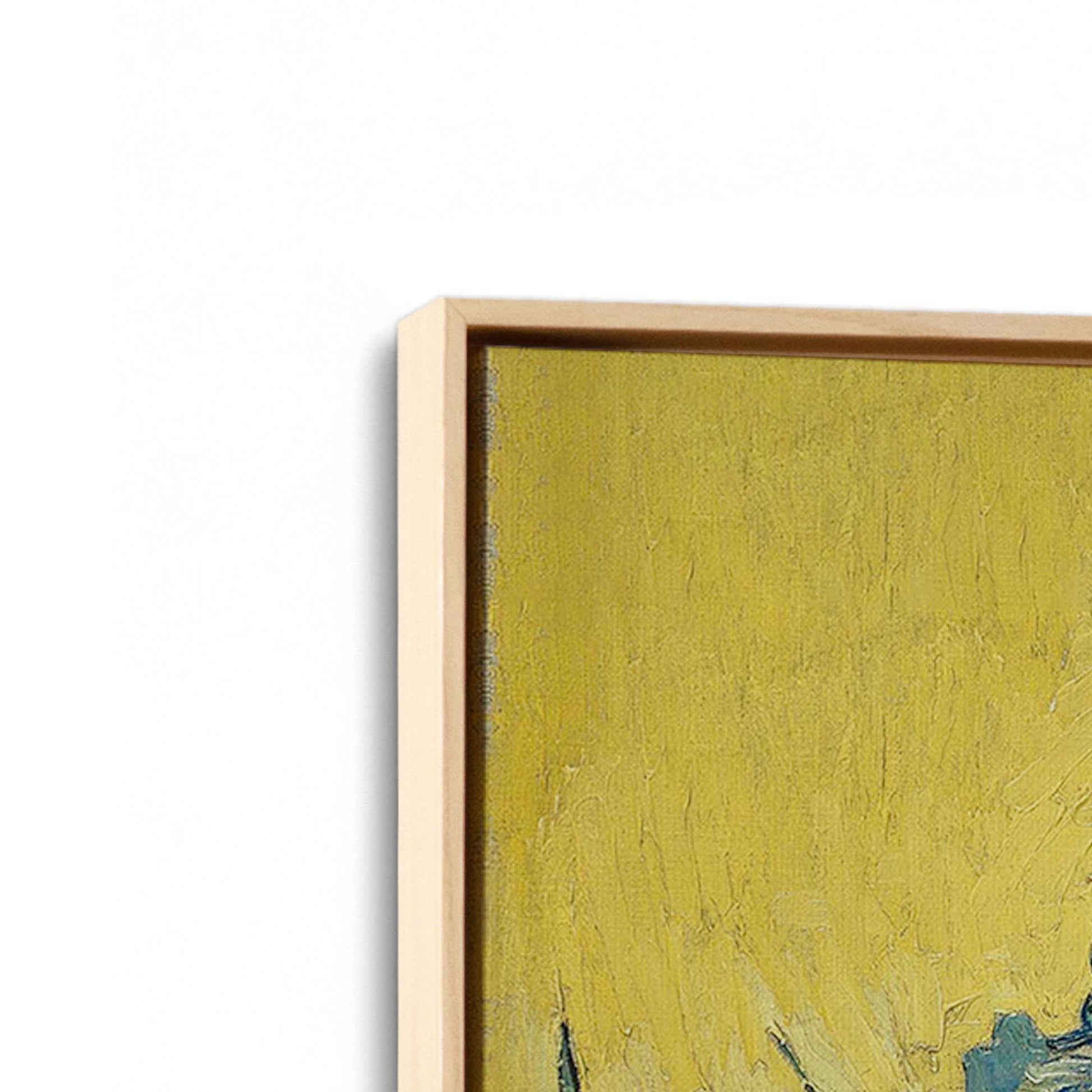 [Color:American Maple], Picture of art in a American Maple frame at an angle