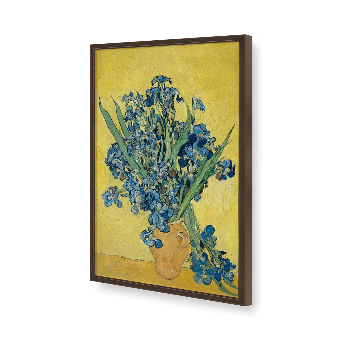 [Color:Brown], Picture of art in a Brown frame of the corner