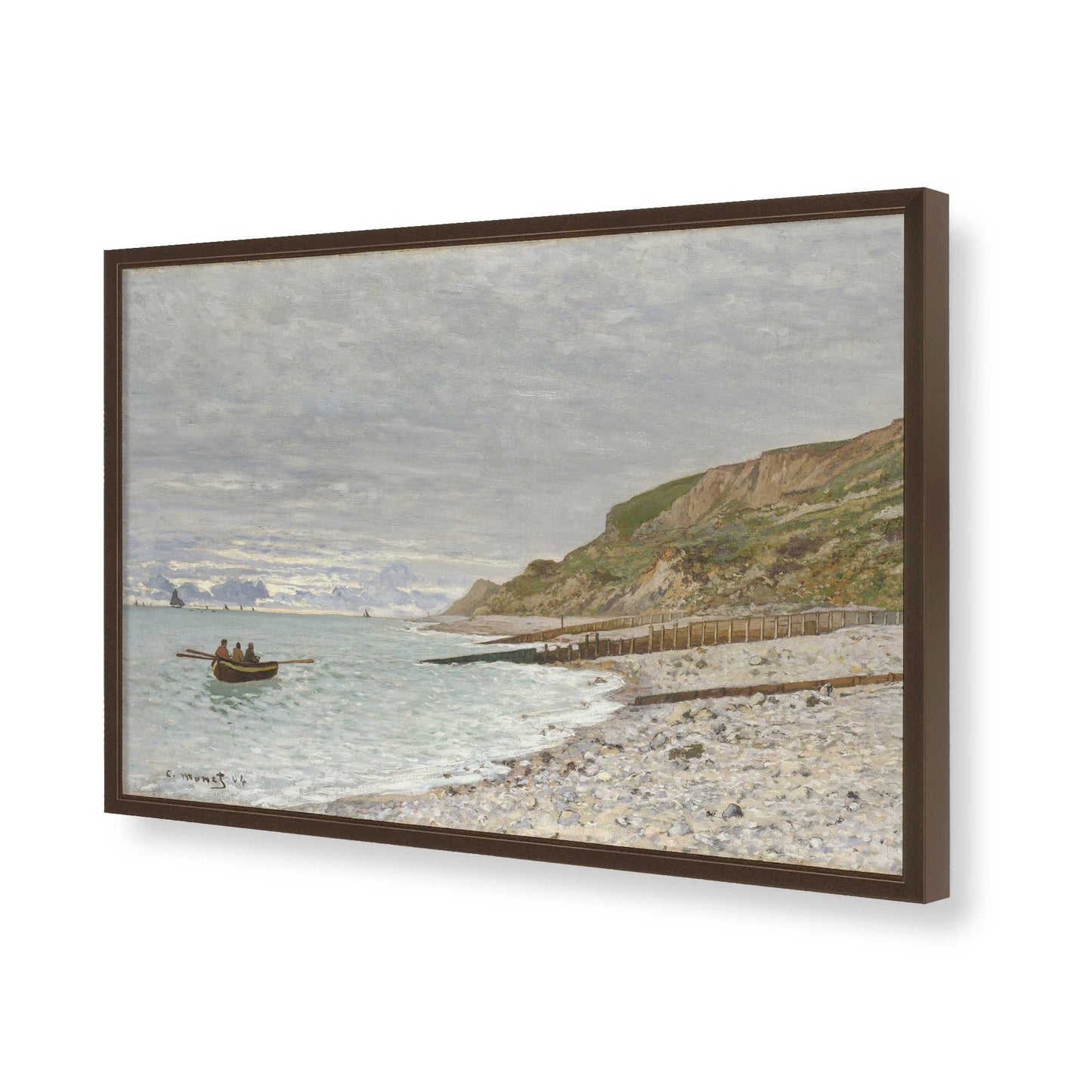 [Color:Brown], Picture of art in a Brown frame of the corner