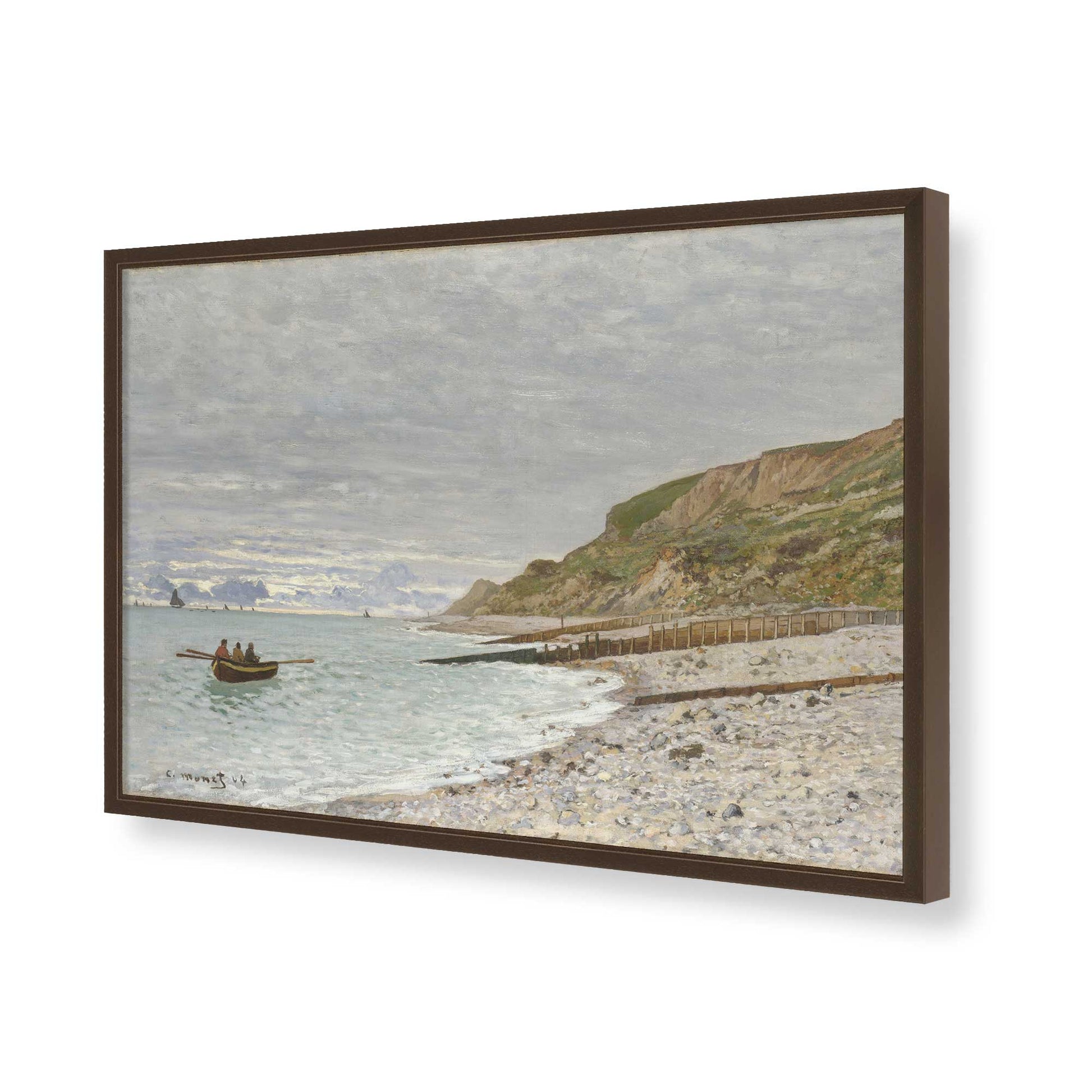 [Color:Brown], Picture of art in a Brown frame of the corner