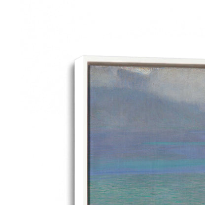[Color:Opaque White], Picture of art in a White frame at an angle