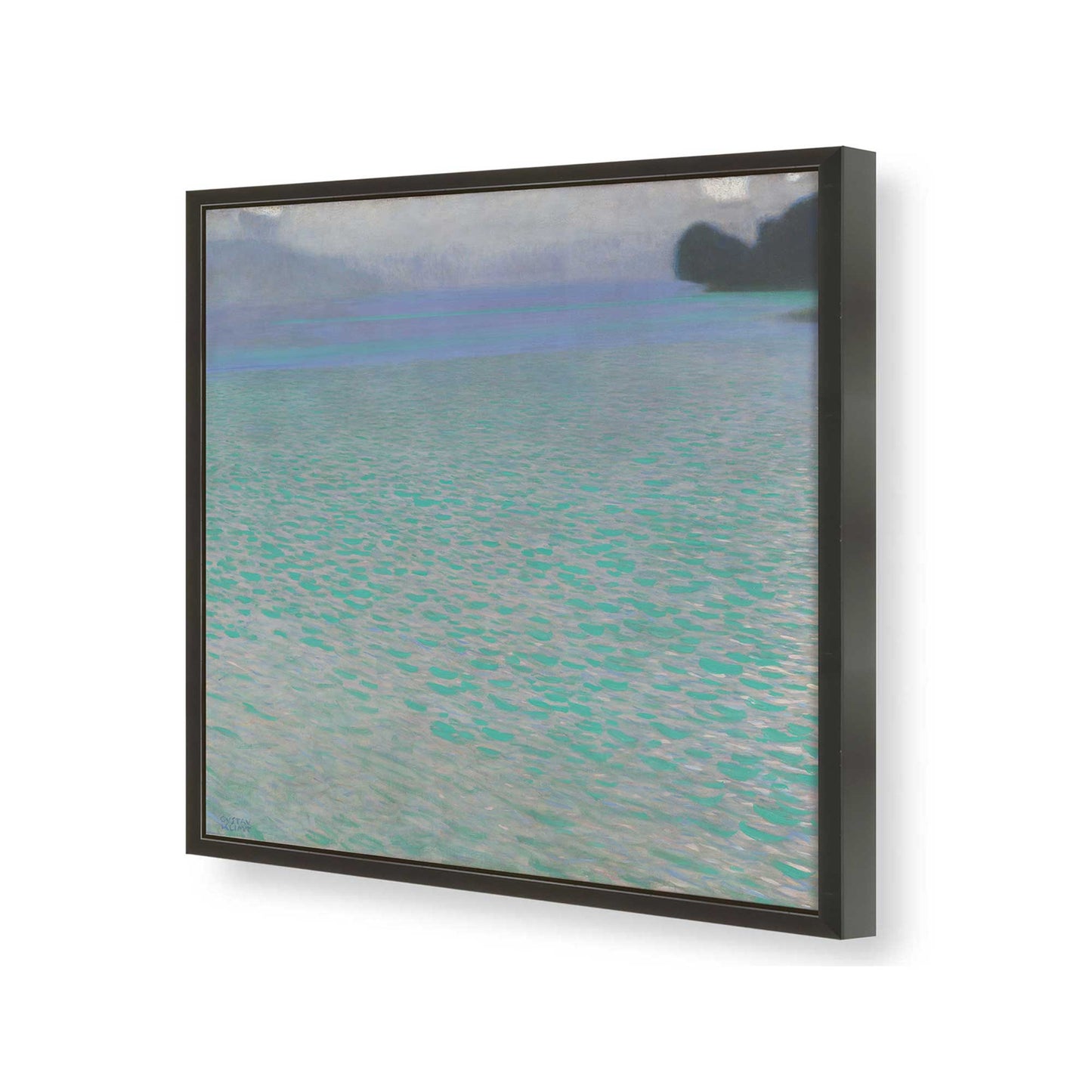 [Color:Satin Black], Picture of art in a Satin Black frame of the corner