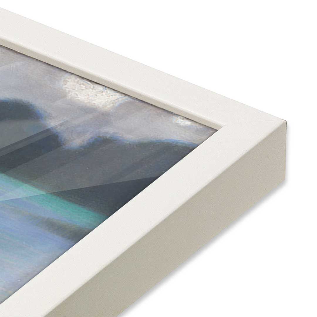 [Color:Opaque White], Picture of art in a Opaque White frame at an angle