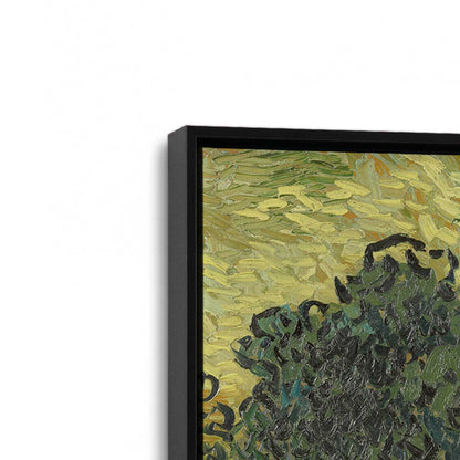 [Color:Satin Black], Picture of art in a Satin Black frame at an angle