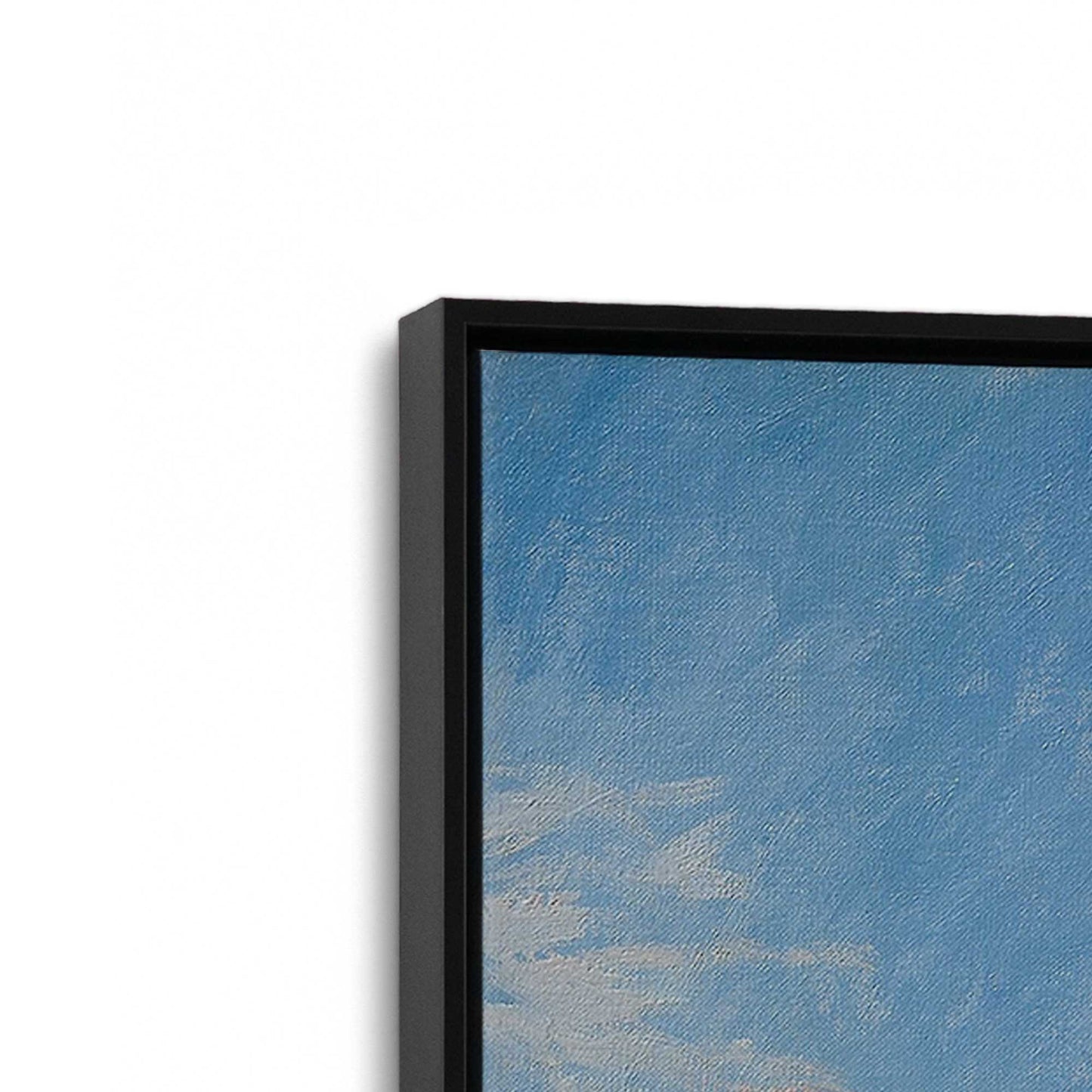 [Color:Satin Black], Picture of art in a Satin Black frame at an angle