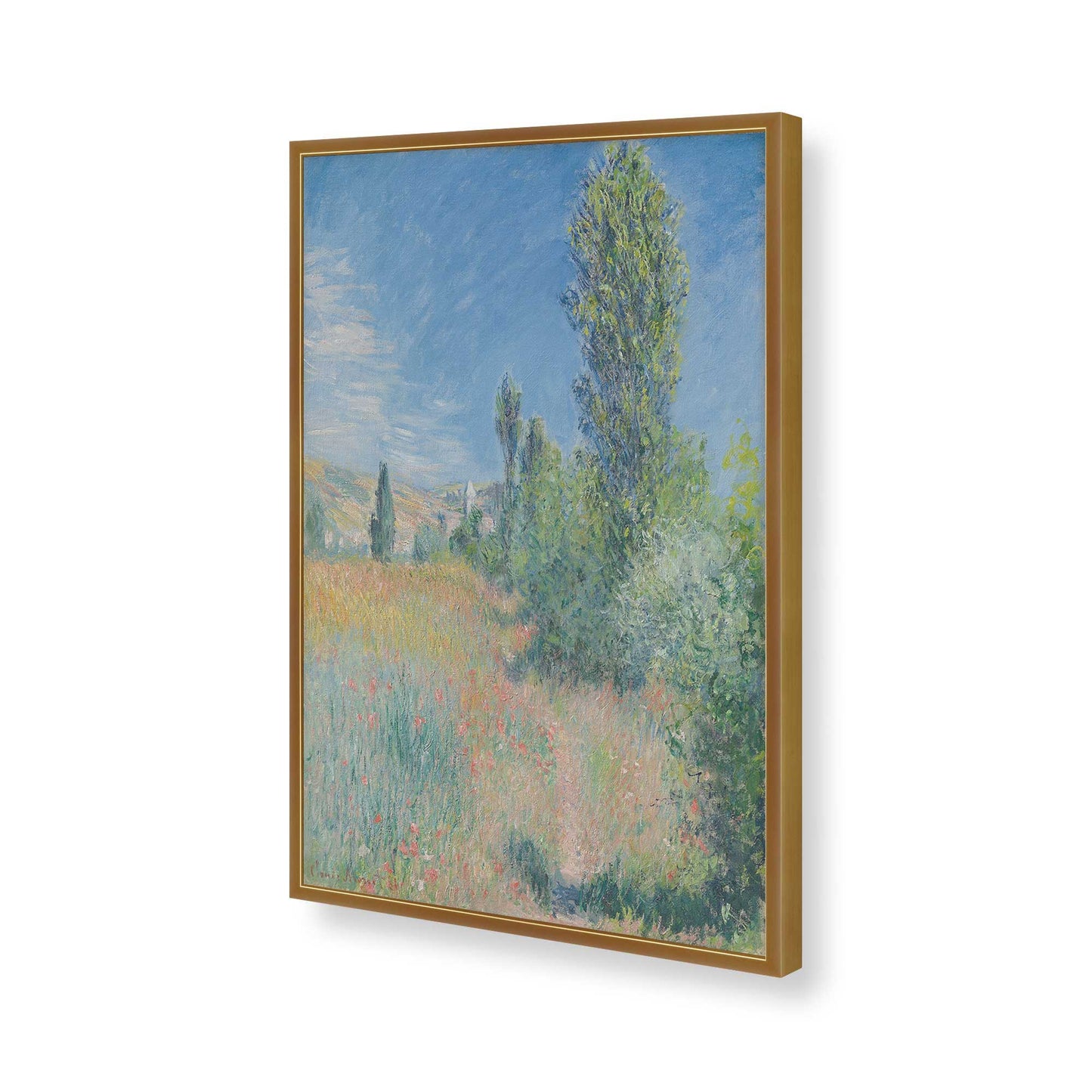 [Color:Polished Gold], Picture of art in a Polished Gold frame of the corner