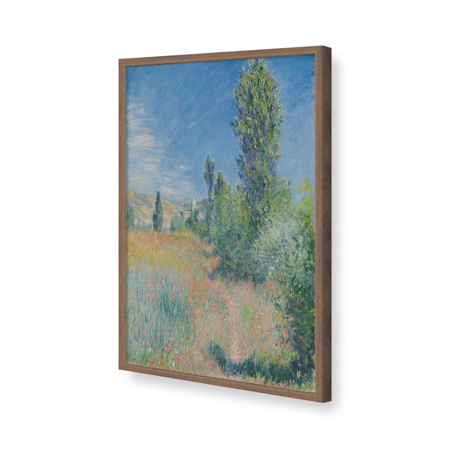 [Color:Walnut], Picture of art in a Walnut frame of the corner