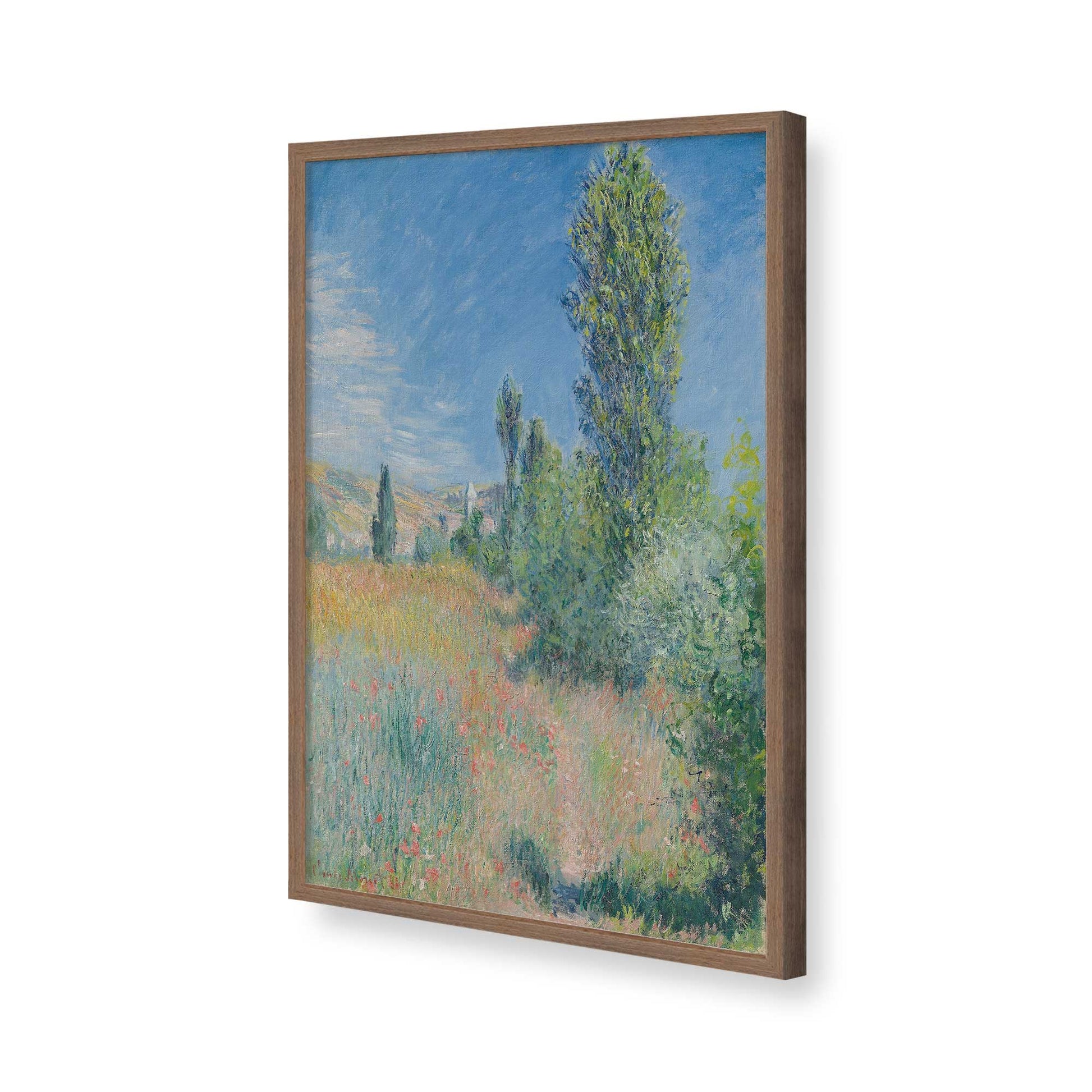 [Color:Walnut], Picture of art in a Walnut frame of the corner