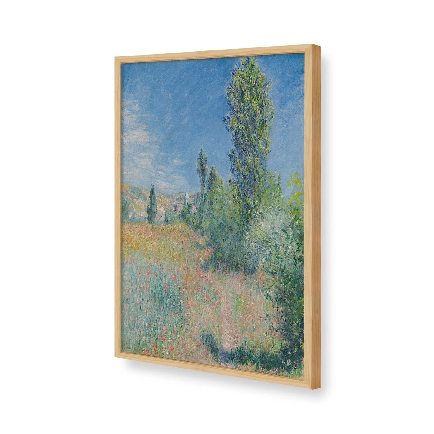 [Color:American Maple], Picture of art in a American Maple frame of the corner