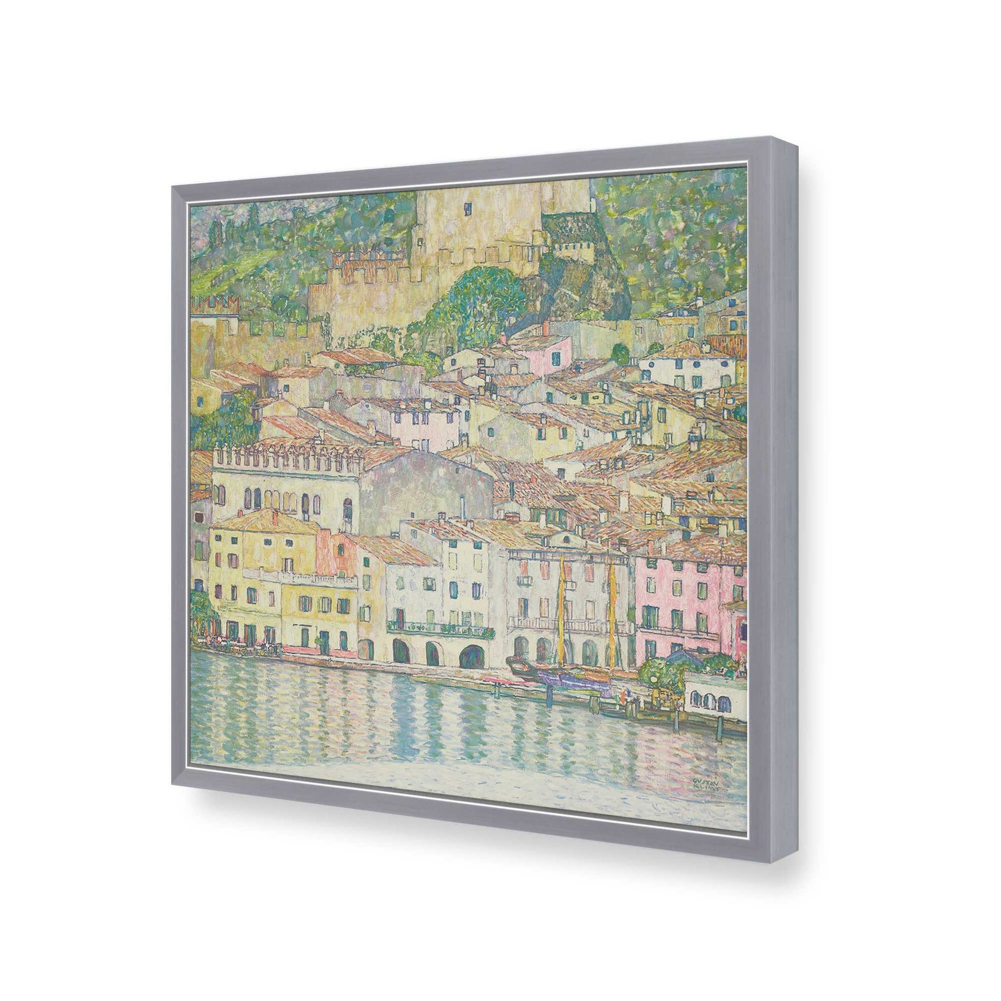 [Color:Polished Chrome], Picture of art in a Polished Chrome frame of the corner