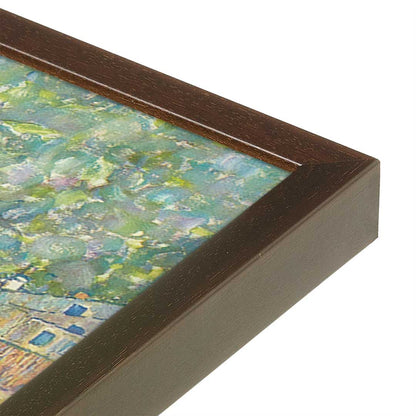 [Color:Espresso], Picture of art in a Espresso frame at an angle