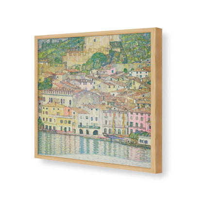 [Color:American Maple], Picture of art in a American Maple frame of the corner