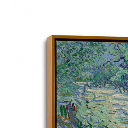 [Color:Polished Gold], Picture of art in a Polished Gold frame at an angle