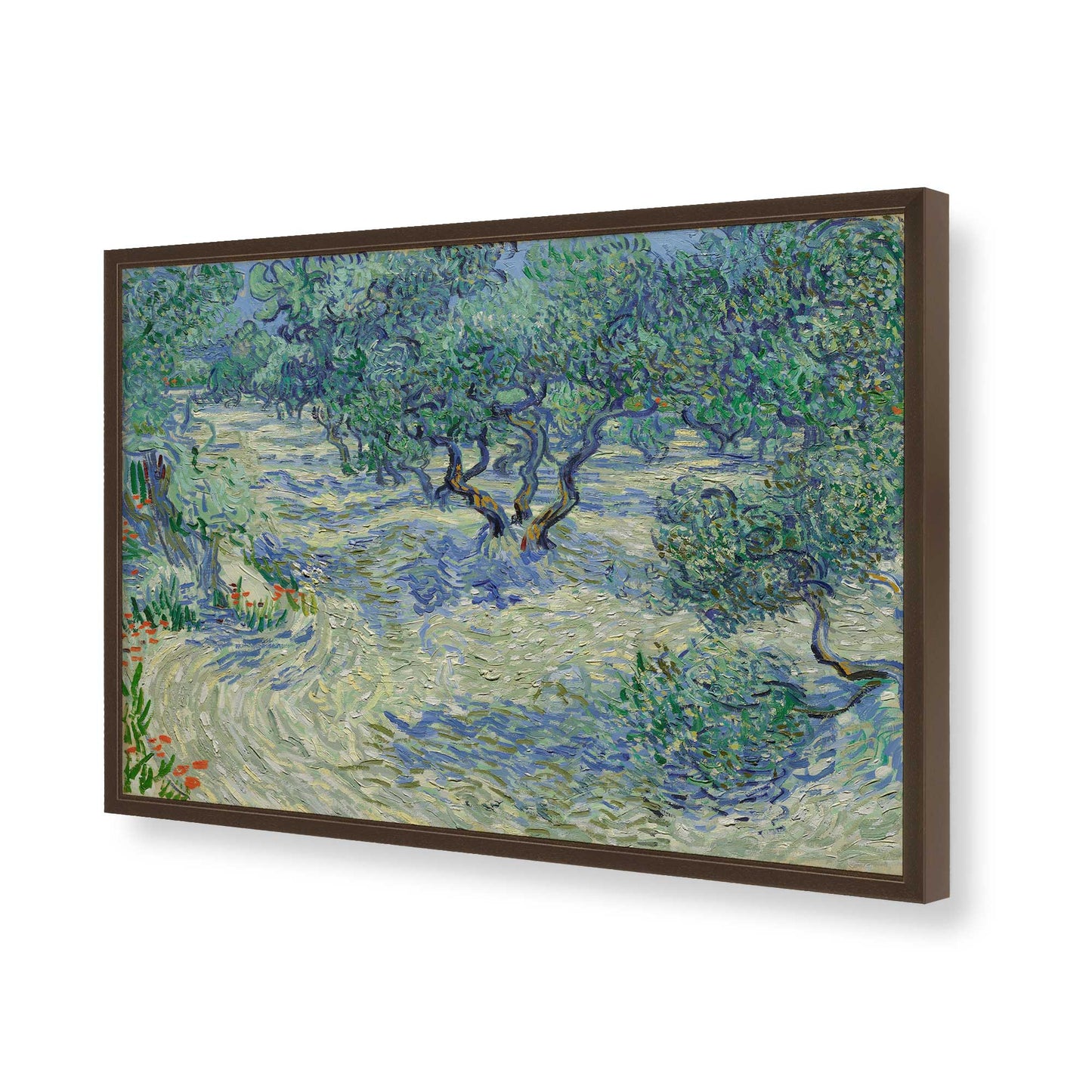 [Color:Belvinder Brown], Picture of art in a Belvinder Brown frame of the corner