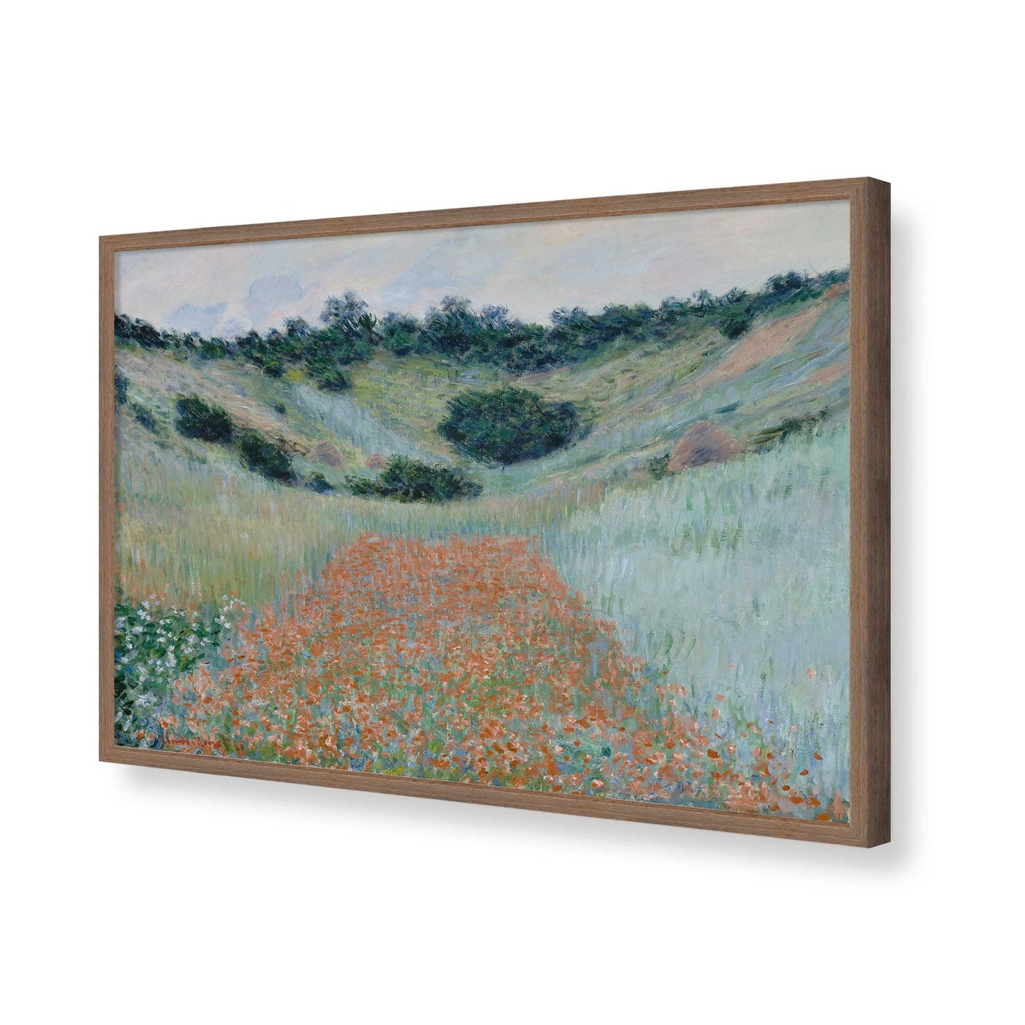 [Color:Walnut], Picture of art in a Walnut frame of the corner