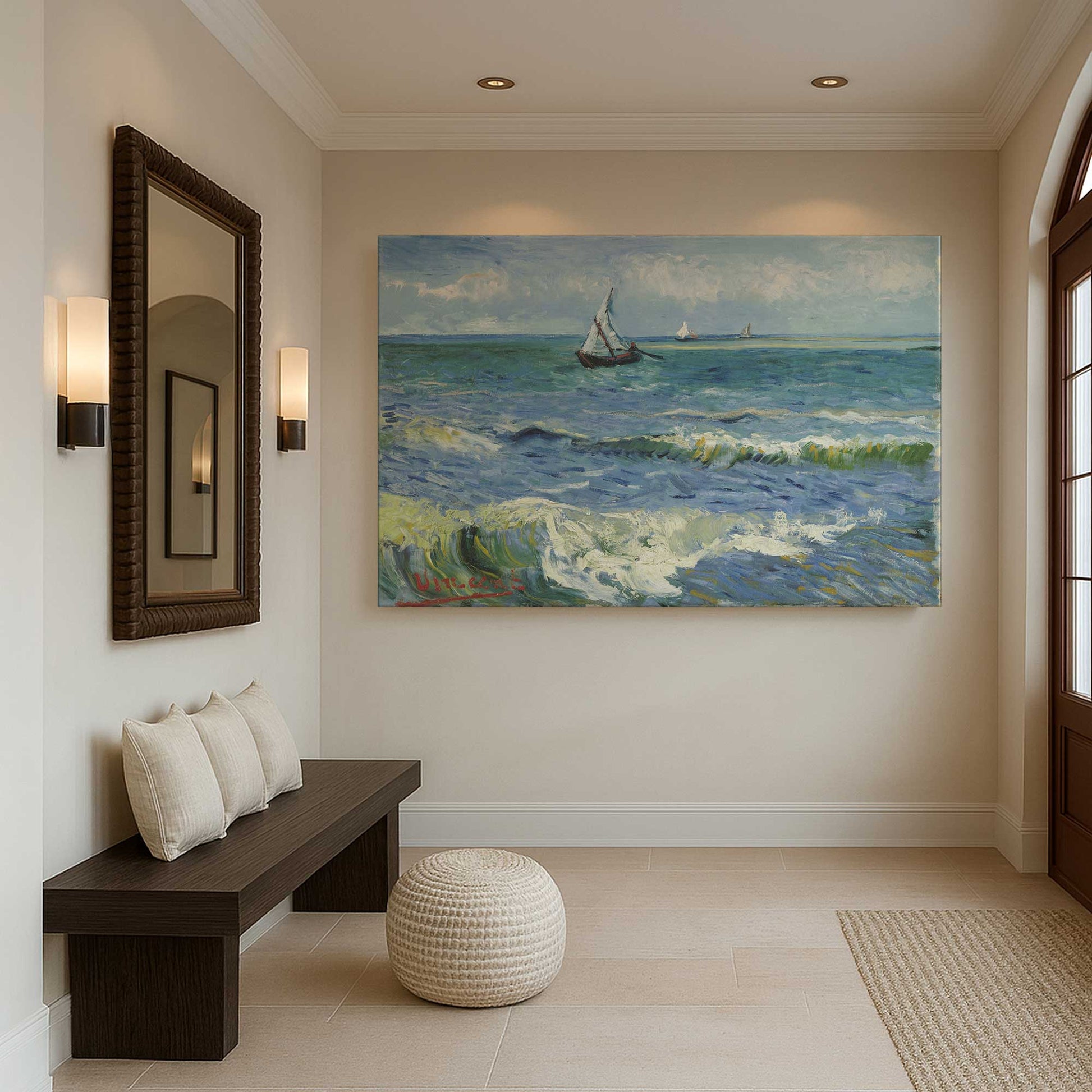[Color:Stretched Canvas], Picture of art in a room