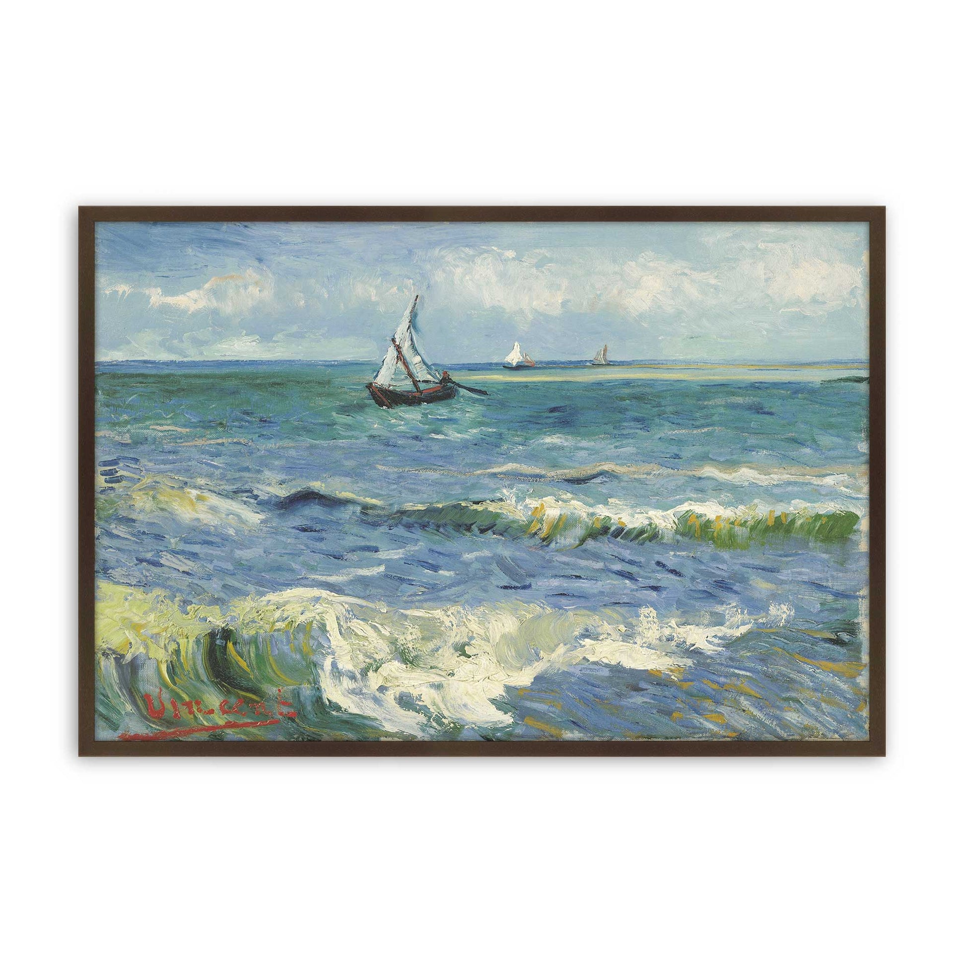 [Color:Brown], Picture of art in a Brown frame
