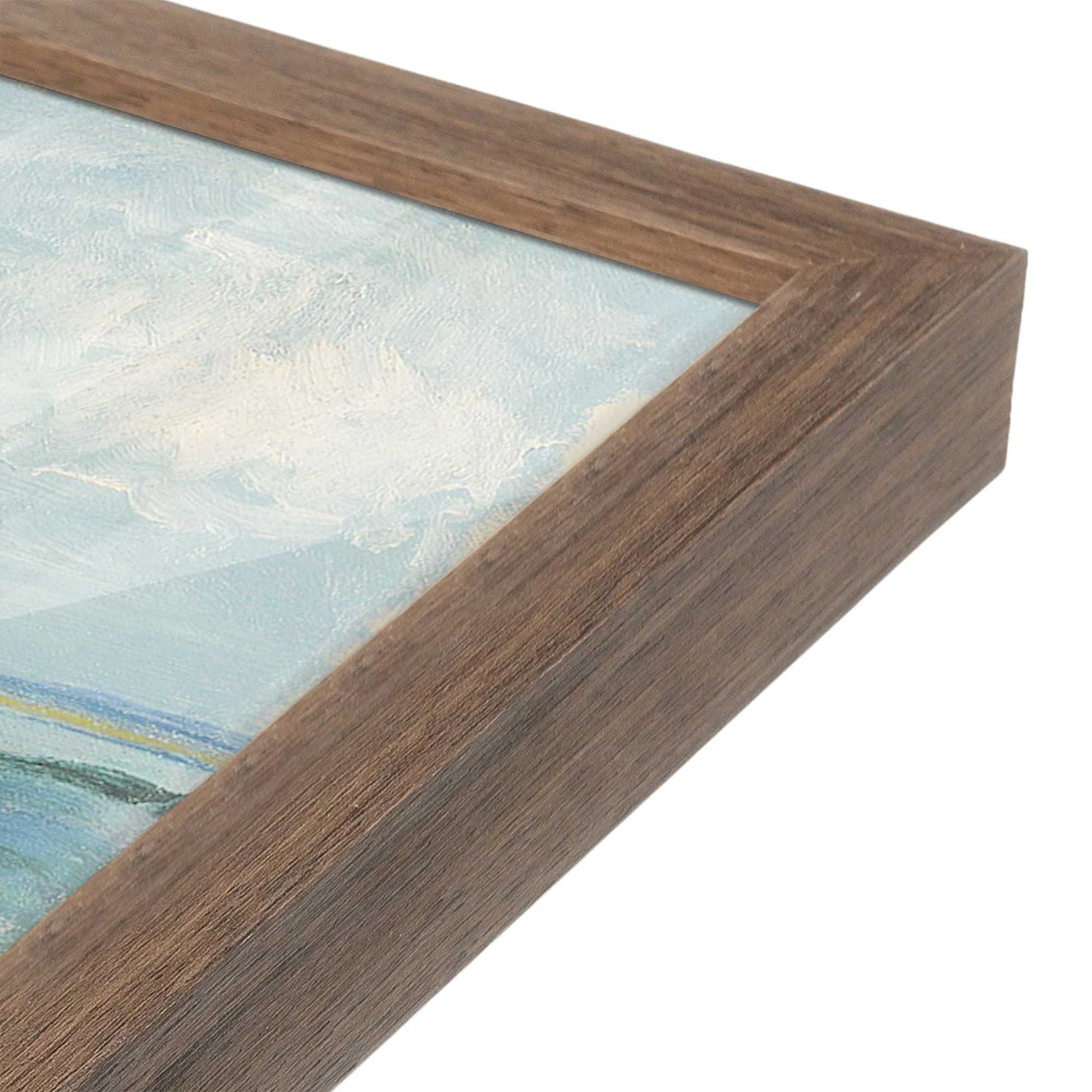 [Color:Walnut], Picture of art in a Walnut frame at an angle