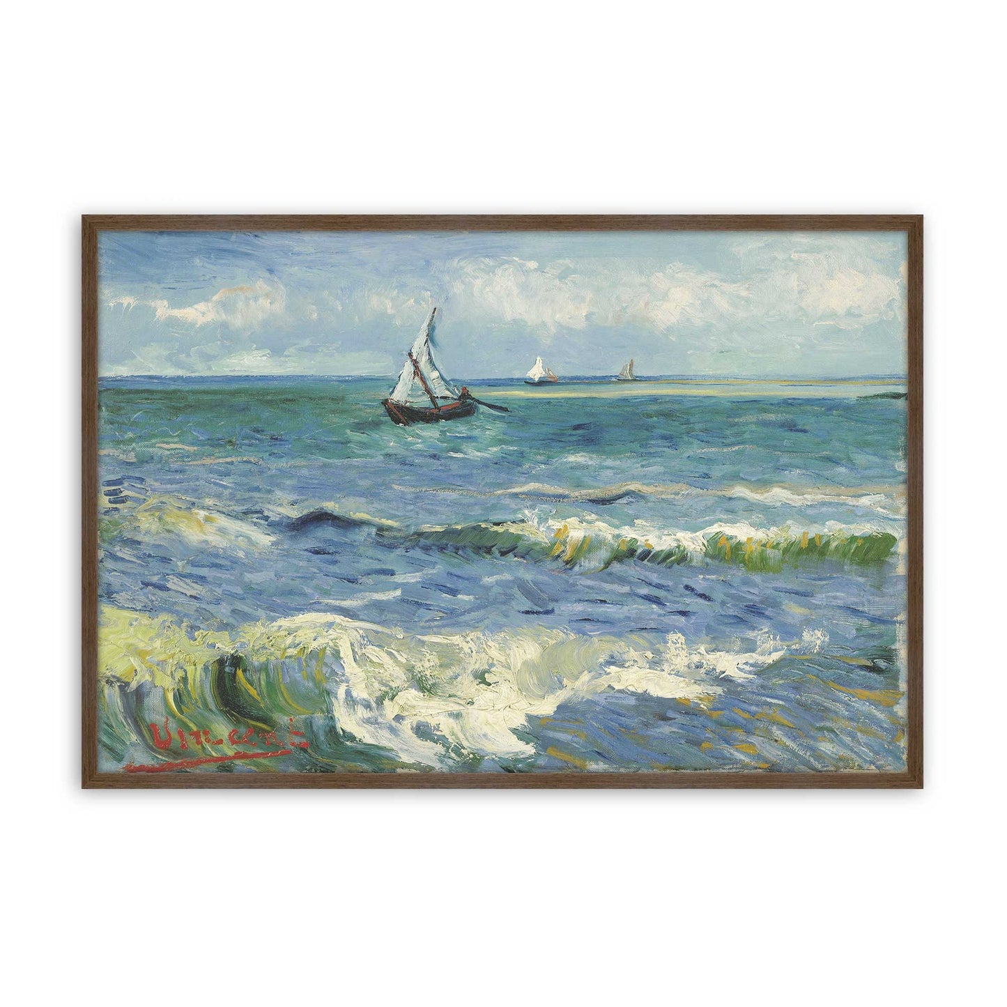[Color:Walnut], Picture of art in a Walnut frame