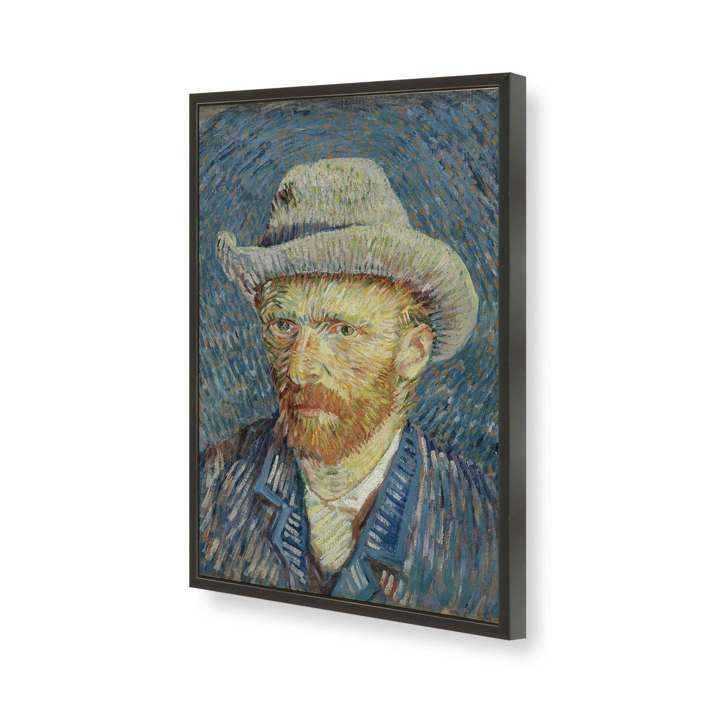[Color:Satin Black], Picture of art in a Satin Black frame of the corner