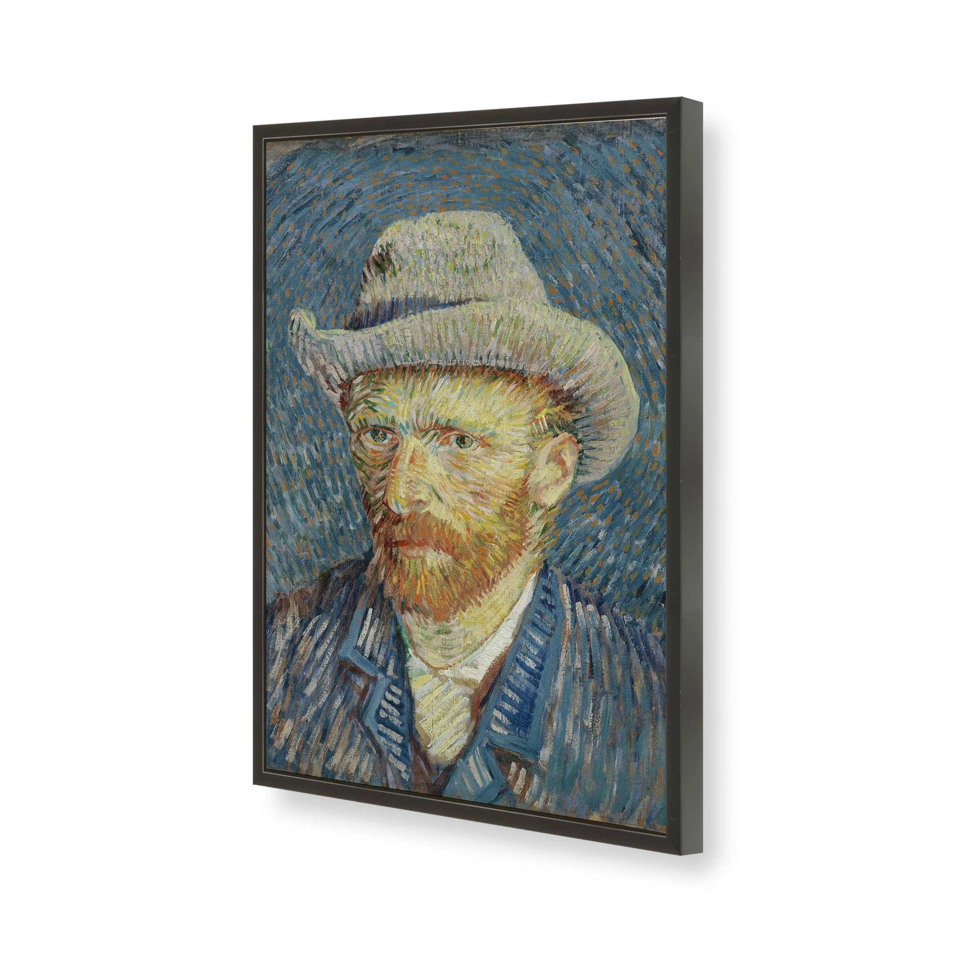 [Color:Satin Black], Picture of art in a Satin Black frame of the corner