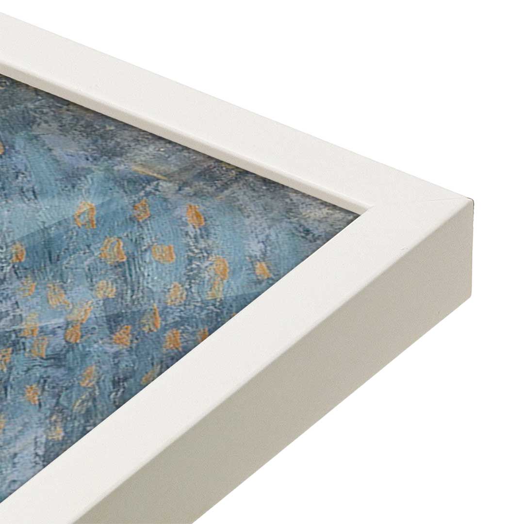 [Color:Opaque White], Picture of art in a Opaque White frame at an angle