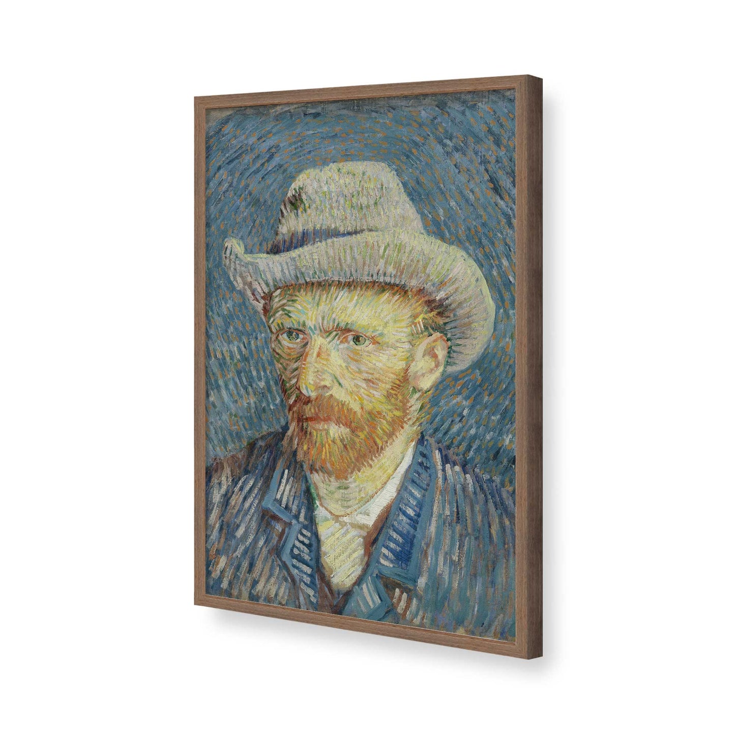 [Color:Walnut], Picture of art in a Walnut frame of the corner