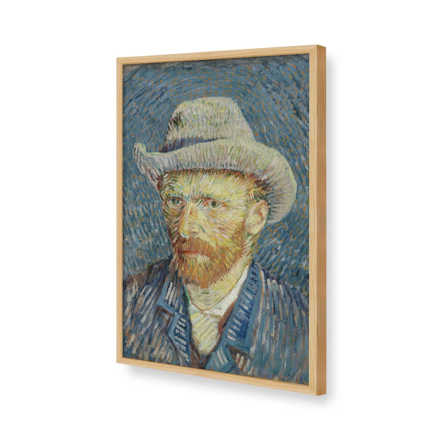 [Color:American Maple], Picture of art in a American Maple frame of the corner