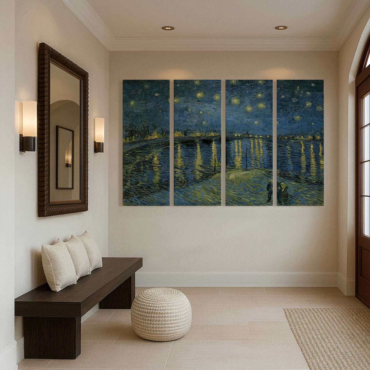 [Color:Stretched Canvas], Picture of art in a room